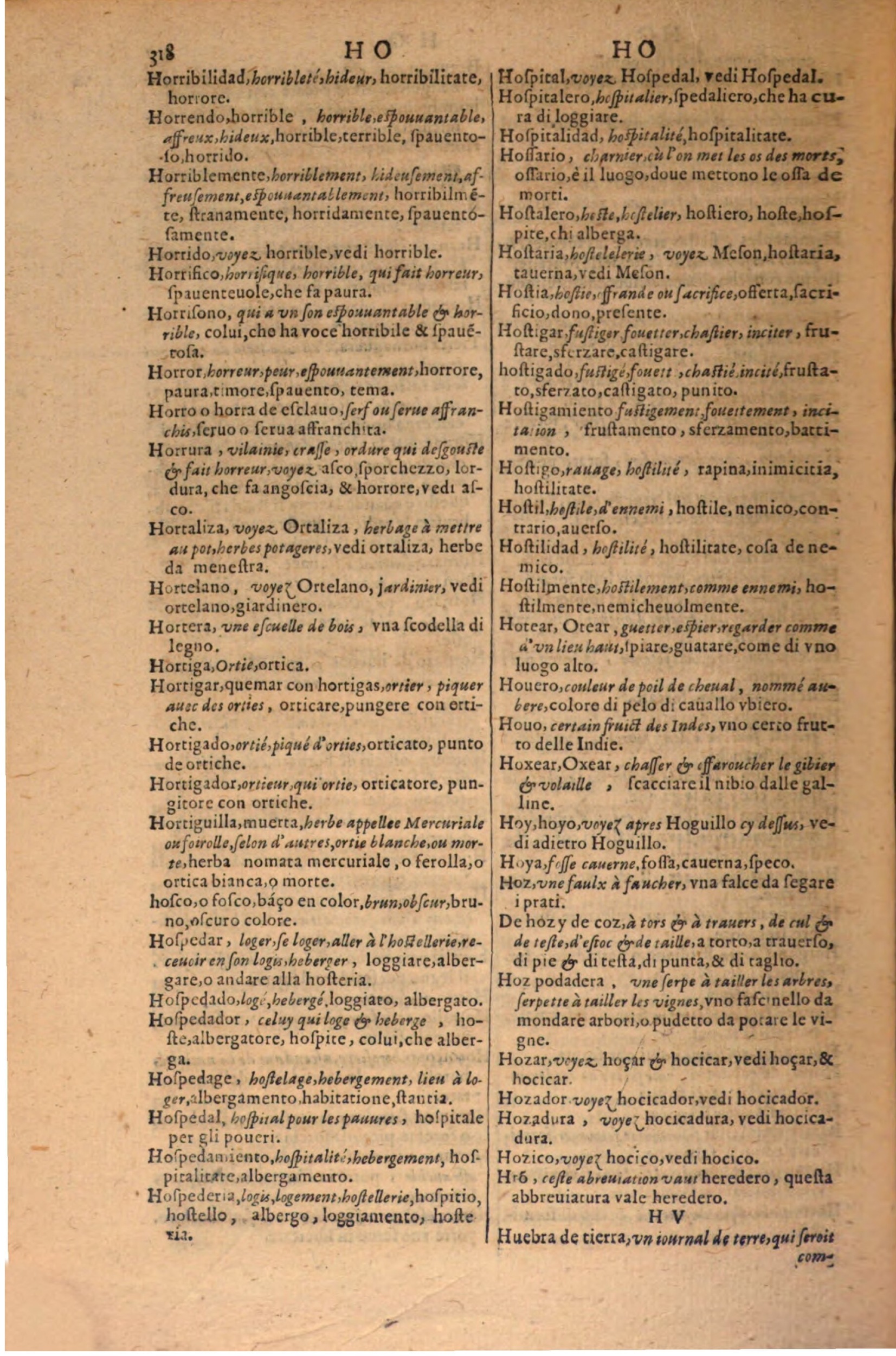 1606 - Samuel Crespin - Thresor des trois langues, francoise, italiene et espagnolle - BSB Munich