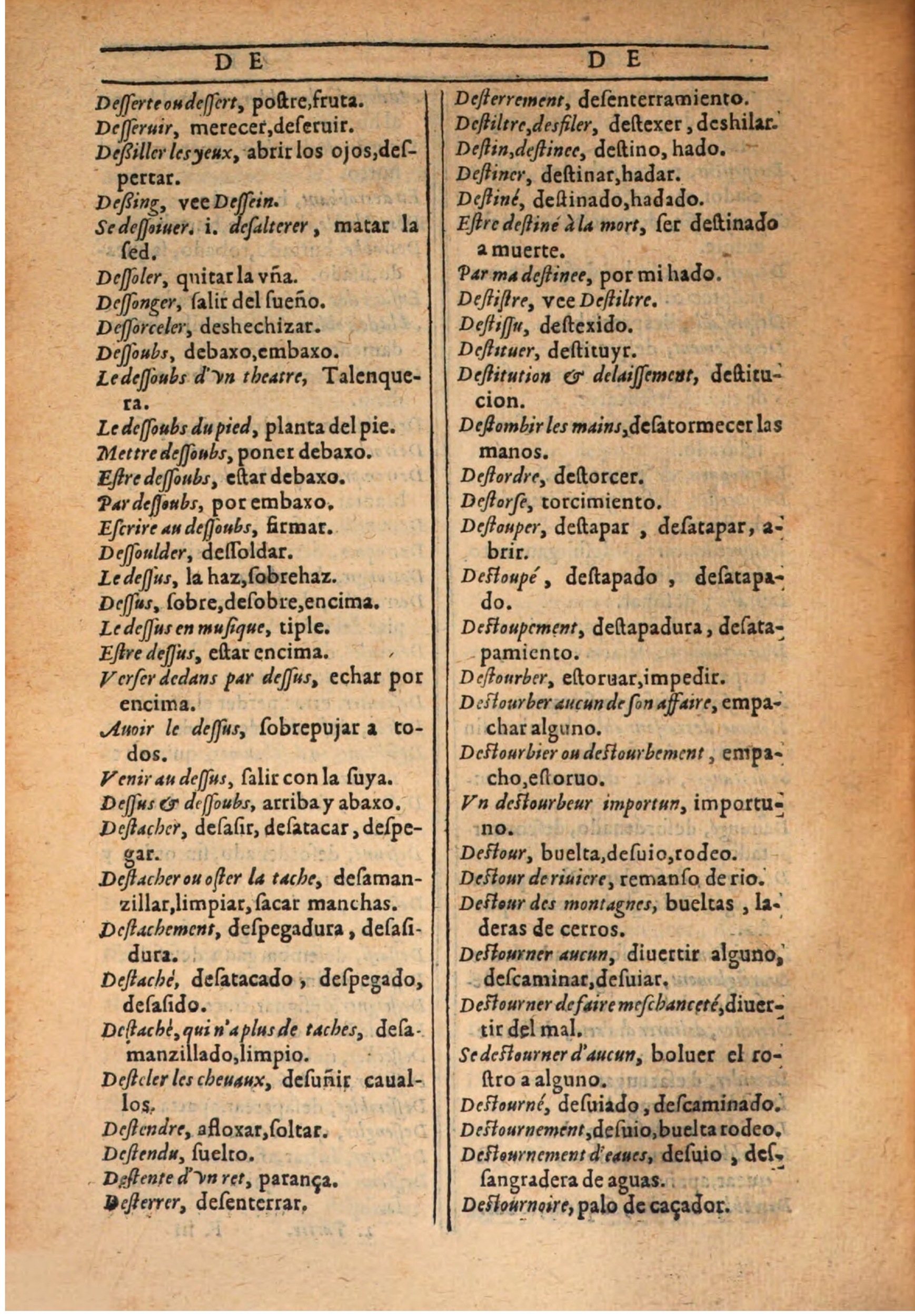 1607 - Marc Orry - Trésor des deux langues espagnole et française (Seconde partie) - BSB Munich