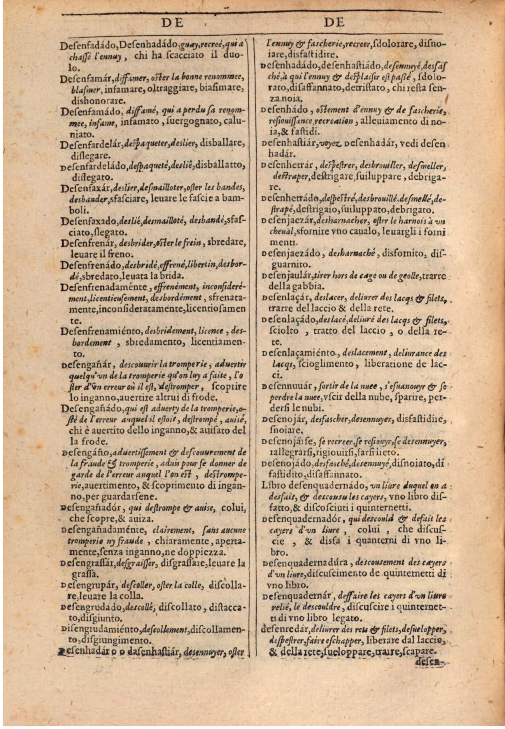 1609 - Philippe Albert et Alexandre Pernet - Trésor des trois langues française, italienne et espagnole (Première partie) - BSB Munich 1609 - Philippe Albert et Alexandre Pernet - Trésor des trois langues française, italienne et espagnole (Première partie) - BSB Munich