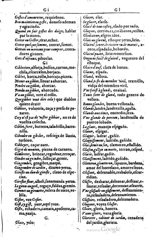 1616 - Veuve Marc Orry - Trésor des deux langues espagnole et française (Première et Seconde parties) - BM Lyon
