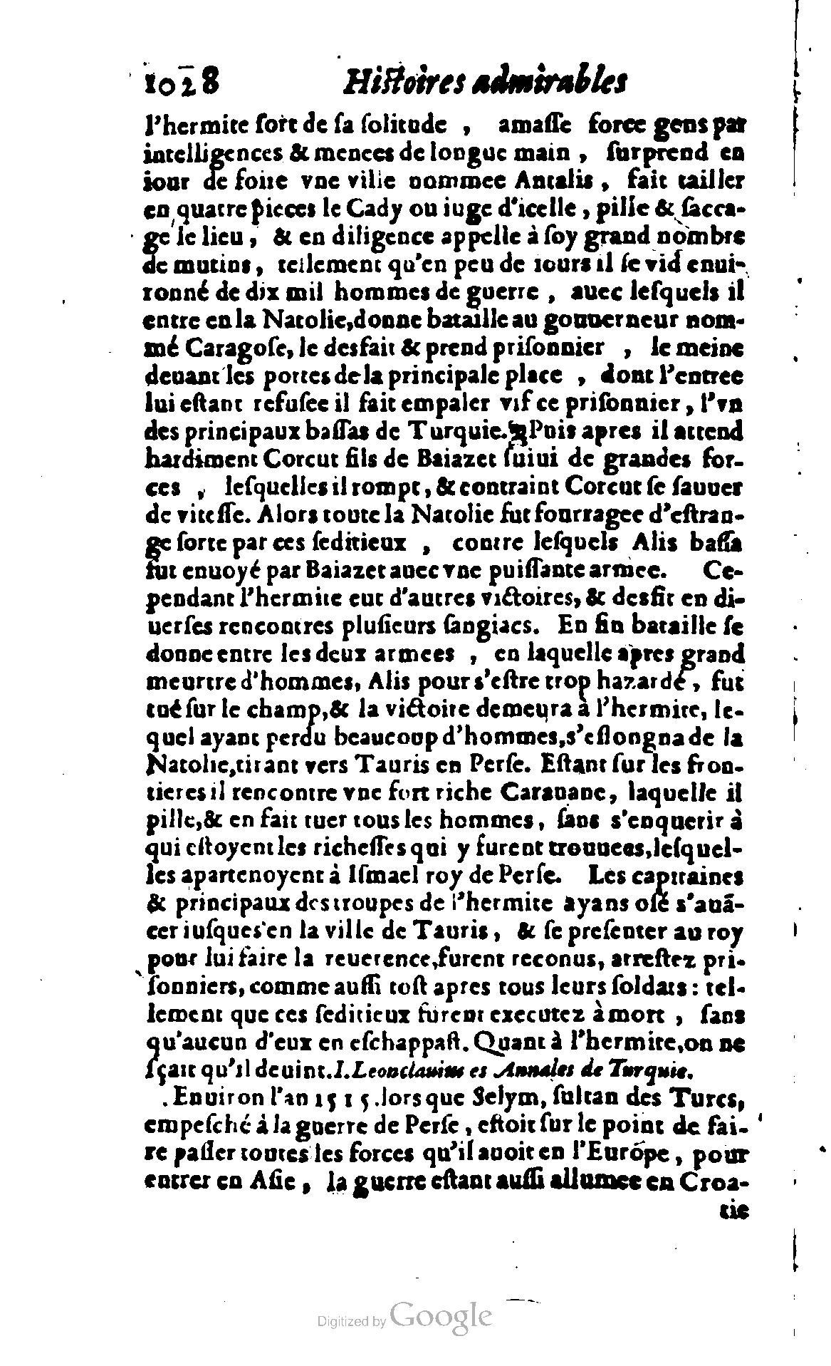 1620 - Samuel Crespin - Trésor d’histoires admirables et mémorables - BCU Lausanne