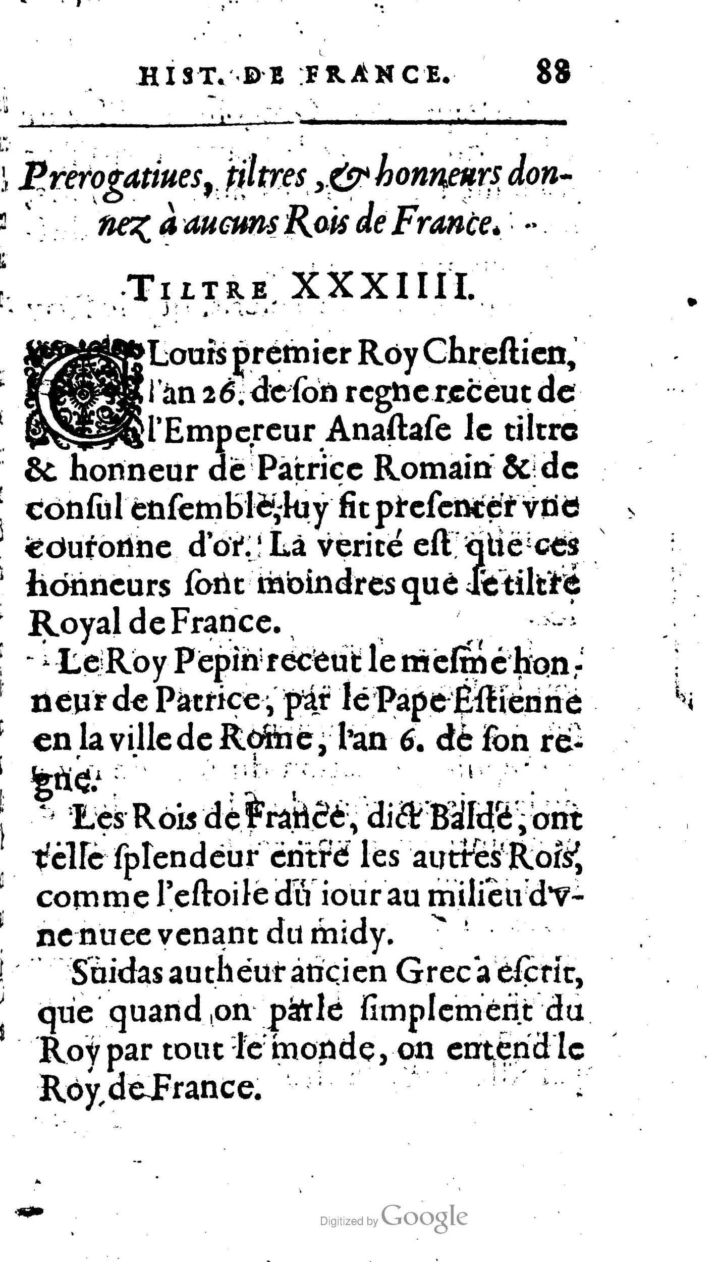 1604 - Galiot Corrozet - Trésor des histoires de France - BNC Florence
