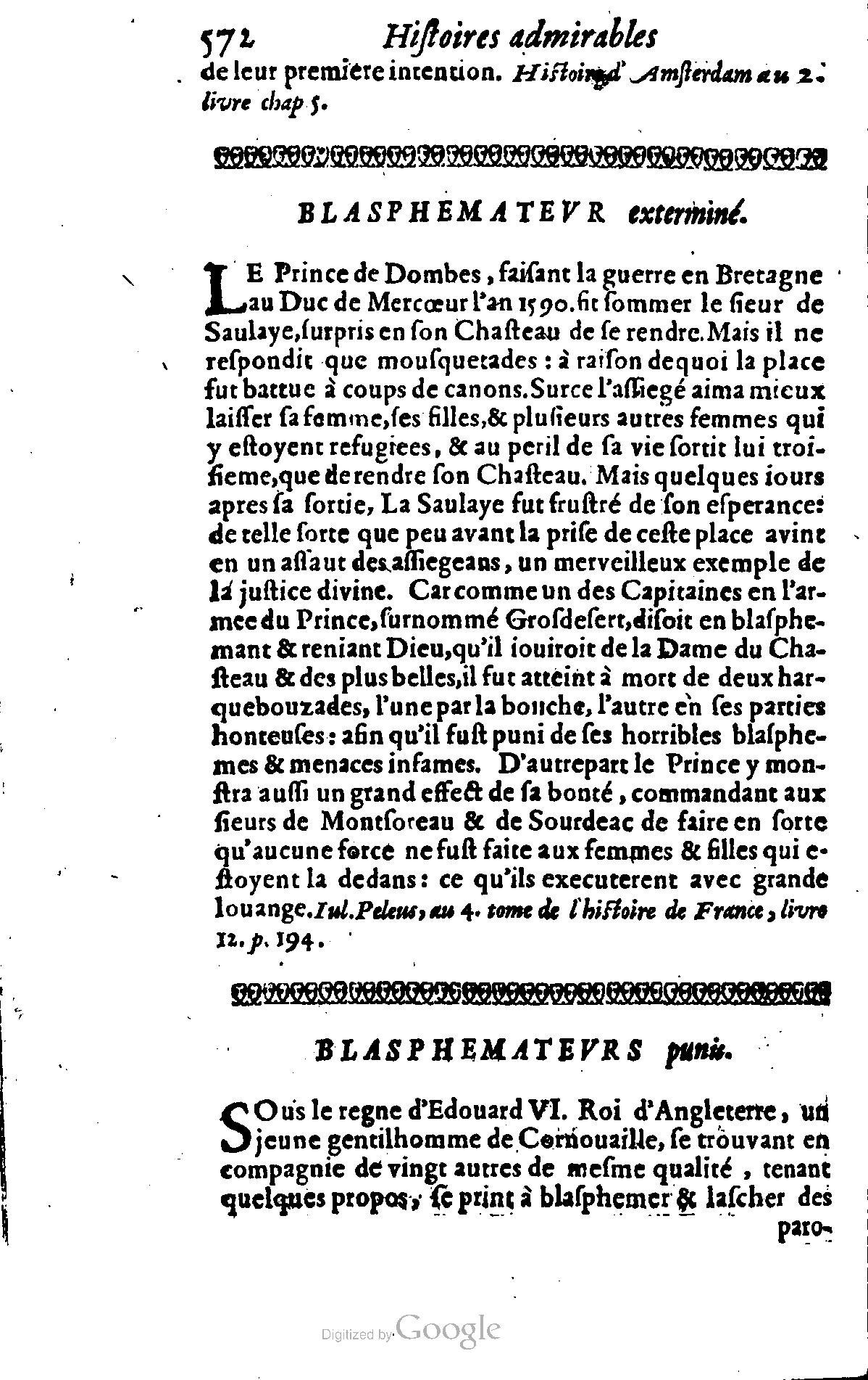 1628 - Jacques Crespin - Trésor d’histoires admirables et mémorables - BSB Munich 1628 - Jacques Crespin - Trésor d’histoires admirables et mémorables - BSB Munich