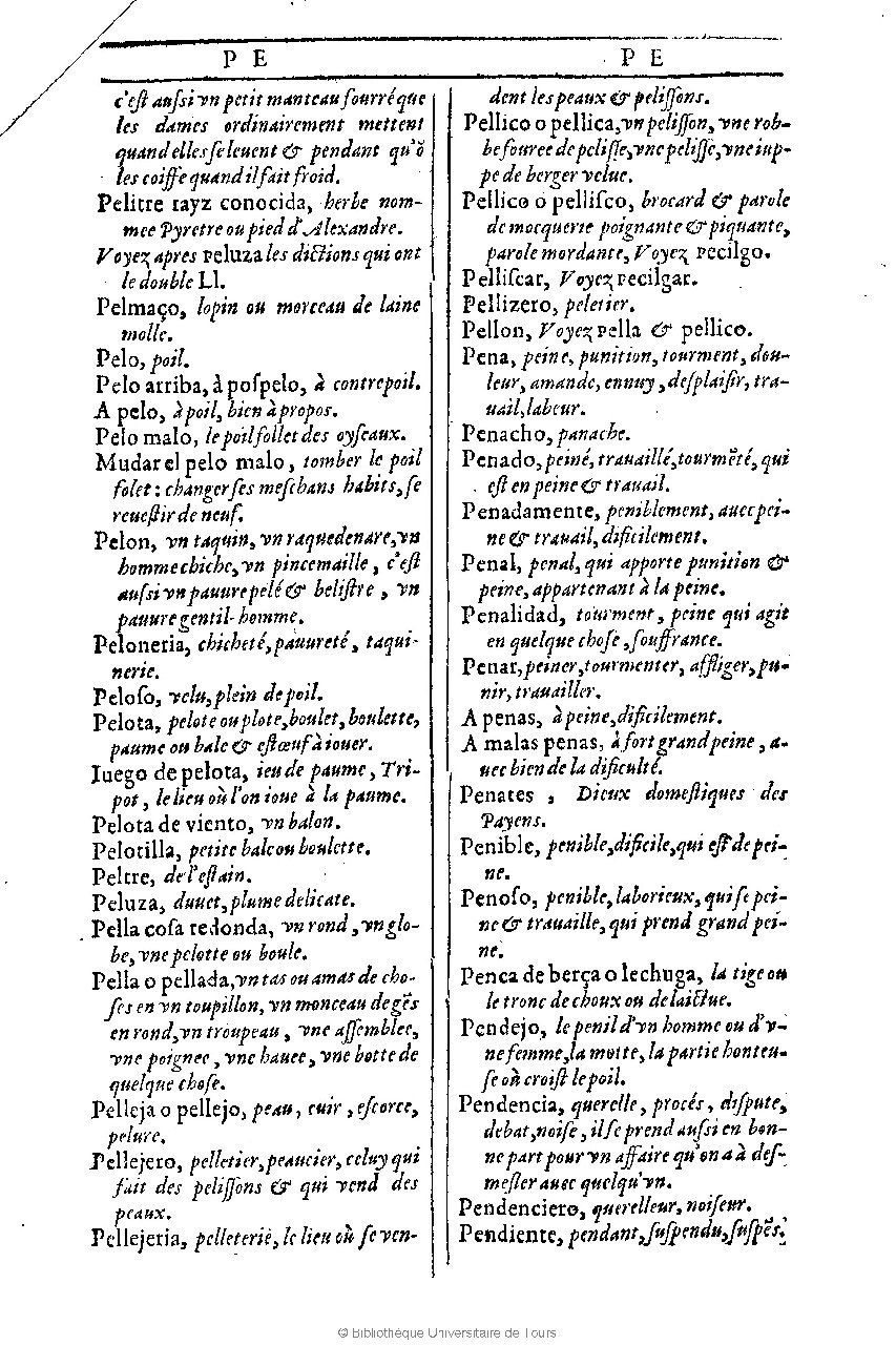1607 - Marc Orry - Trésor des deux langues espagnole et française (Première et Seconde parties) - BU Tours