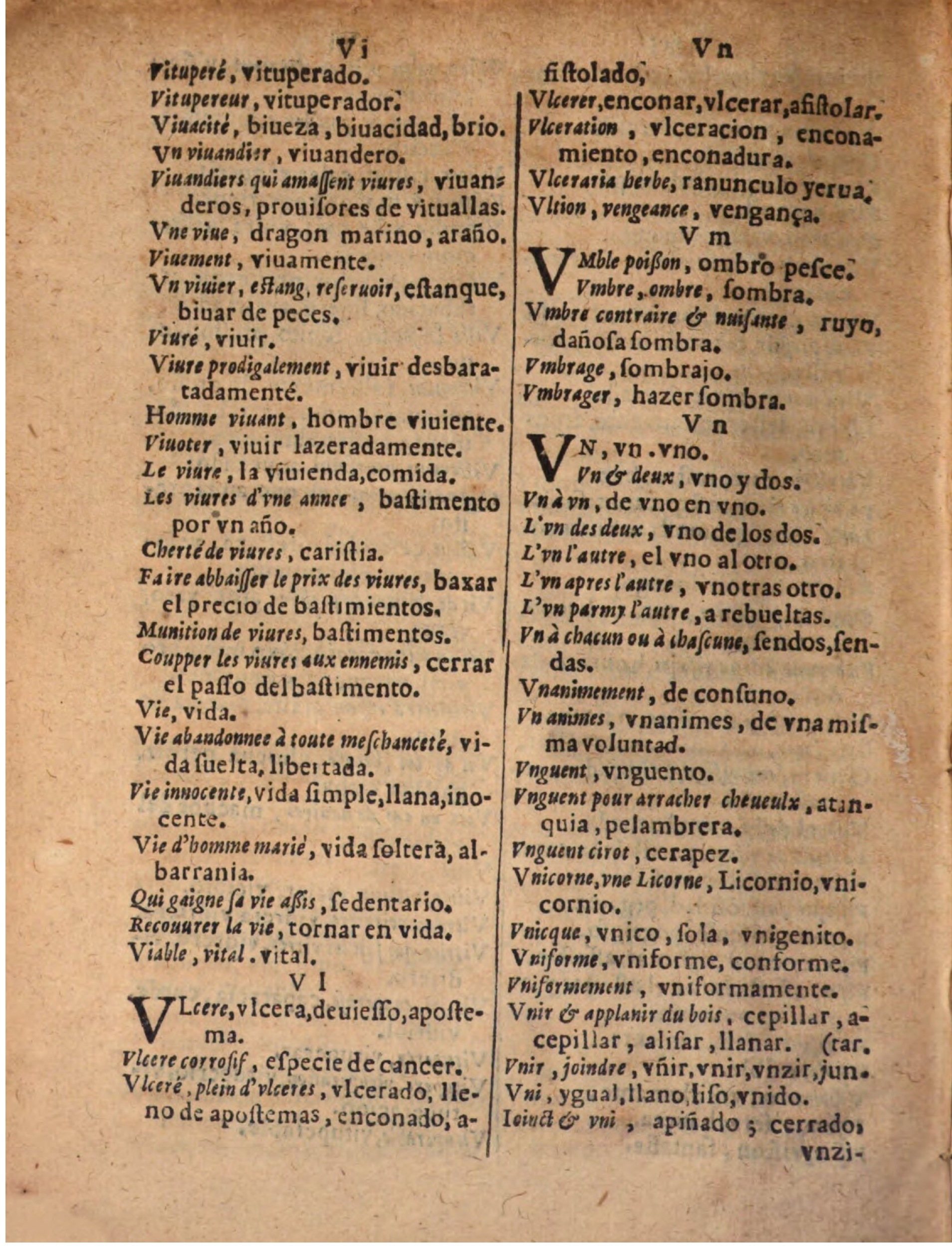 1624 - Hubert Antoine - Trésor des deux langues espagnole et française (Seconde partie) - BSB Munich