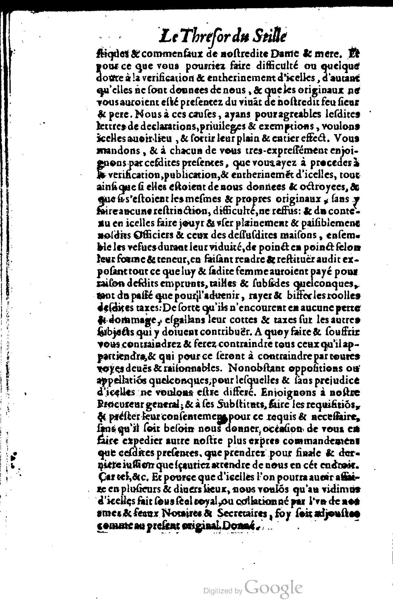 1614 - Jean Richer - Trésor du nouveau style et protocole de la chancellerie de France - BSB Munich