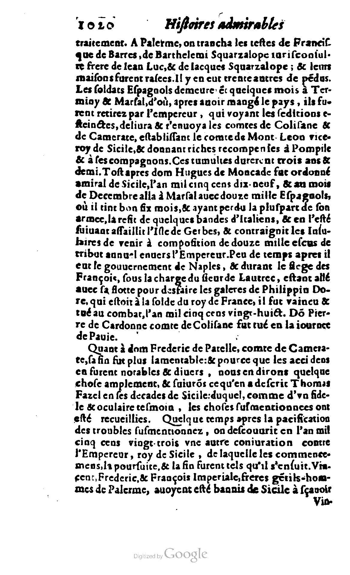 1620 - Samuel Crespin - Trésor d’histoires admirables et mémorables - BCU Lausanne