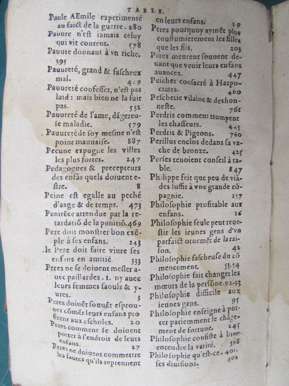 1578 - Jean Poupy - Trésor des morales de Plutarque - Vitré 1578 - Jean Poupy - Trésor des morales de Plutarque - Vitré