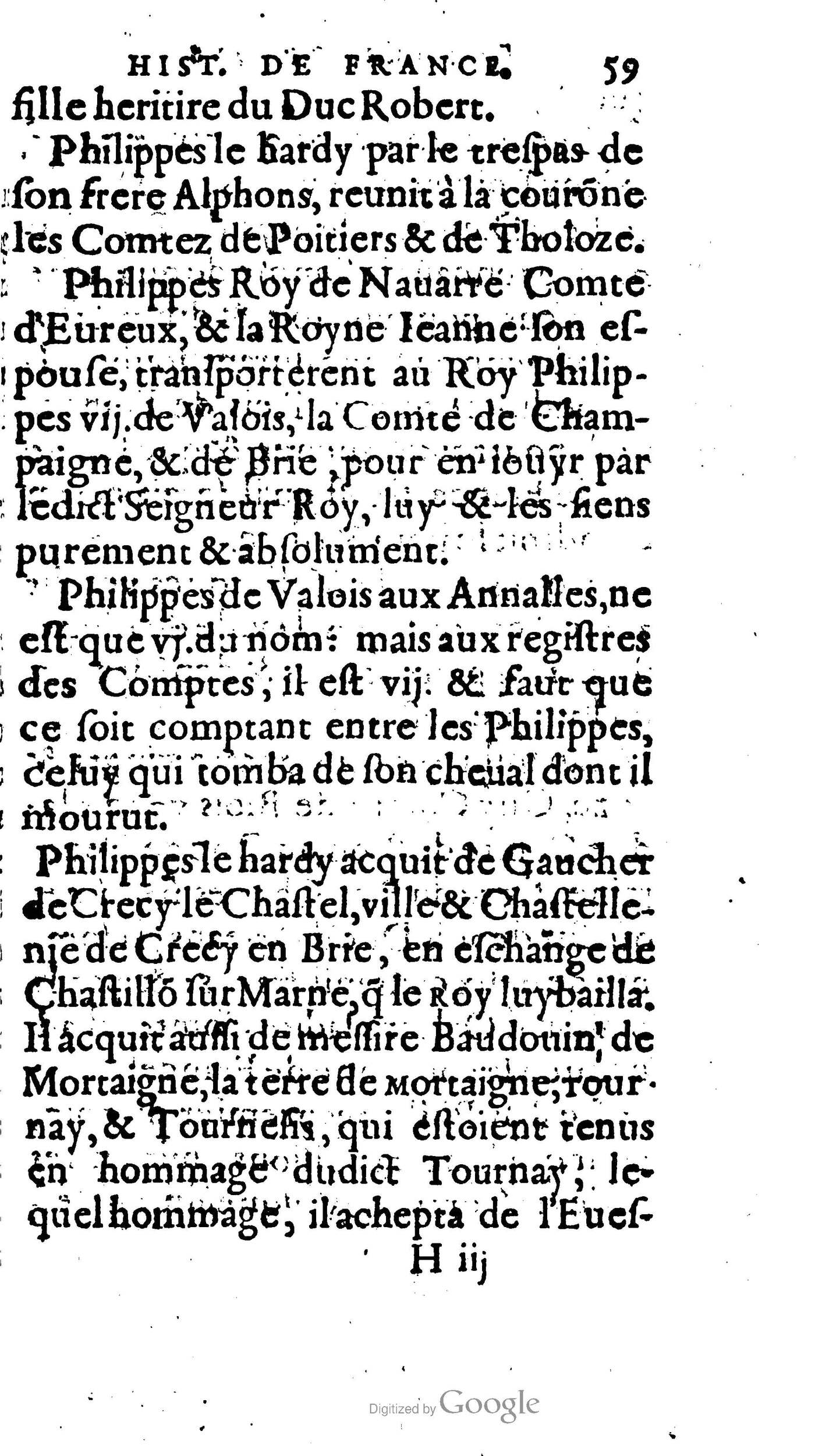1604 - Galiot Corrozet - Trésor des histoires de France - BNC Florence