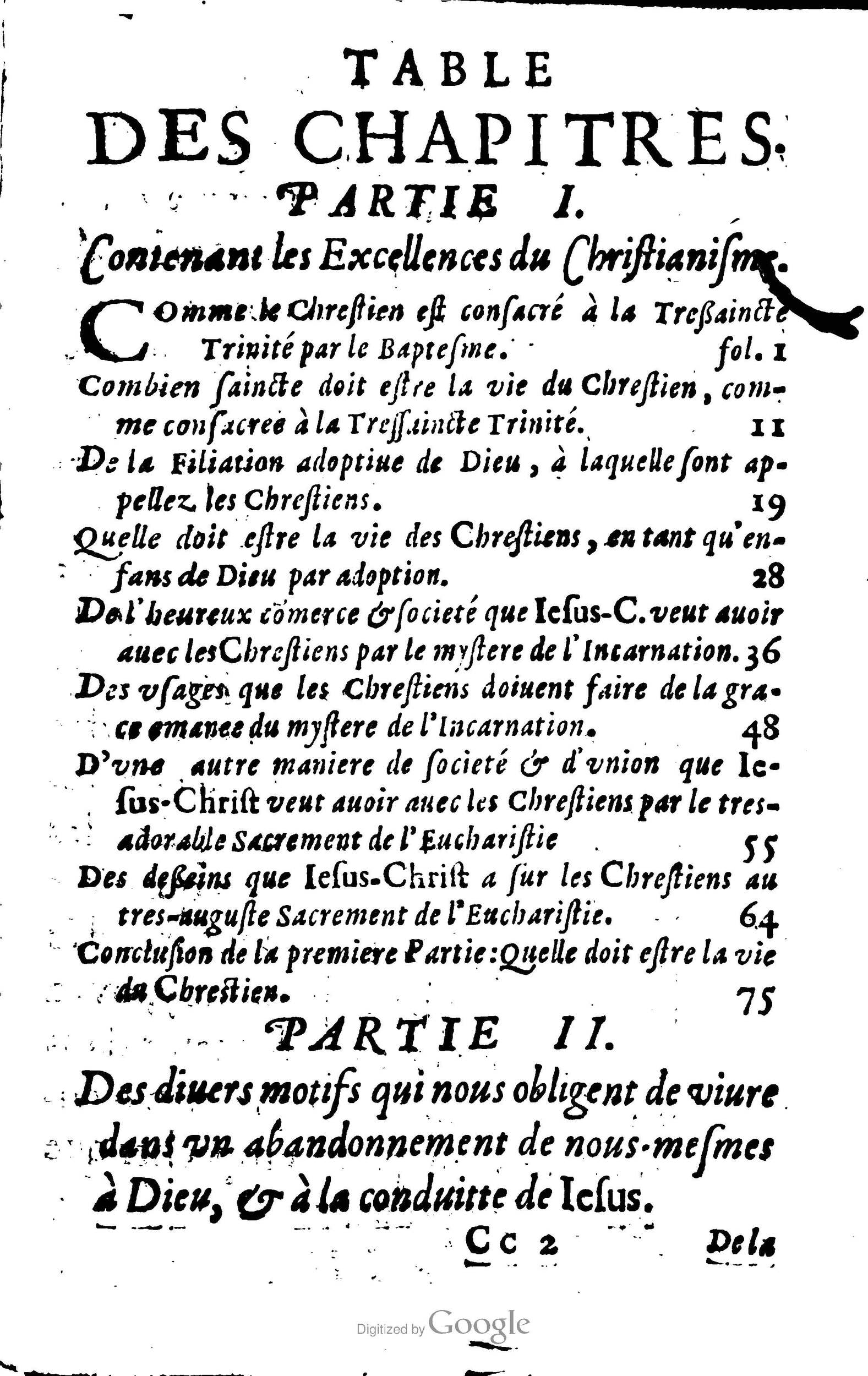 1633 - François Waudré - Trésor spirituel contenant les excellences du christianisme - BM Lyon