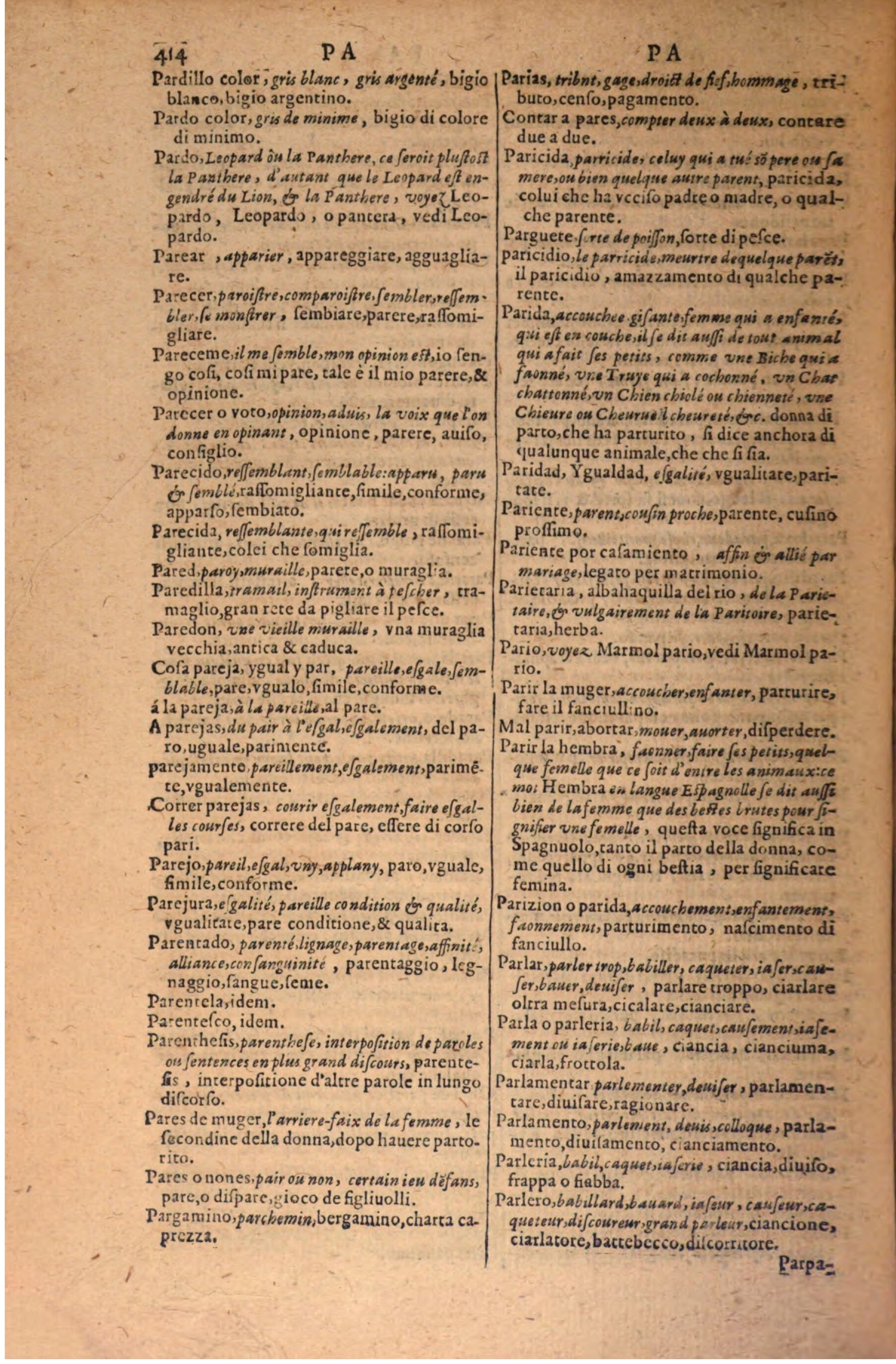 1606 Samuel Crespin Thresor des trois langues, francoise, italiene et espagnolle - BSB-438.jpeg