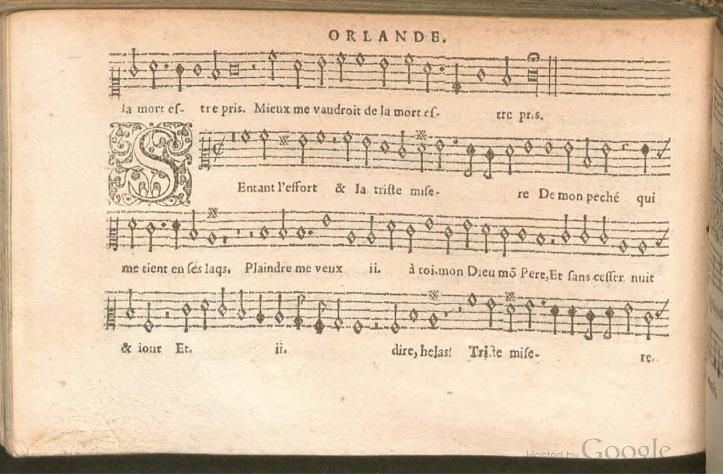 1576 - [Pierre de Saint-André] - Trésor de musique d’Orlande de Lassus Superius - BSB Munich