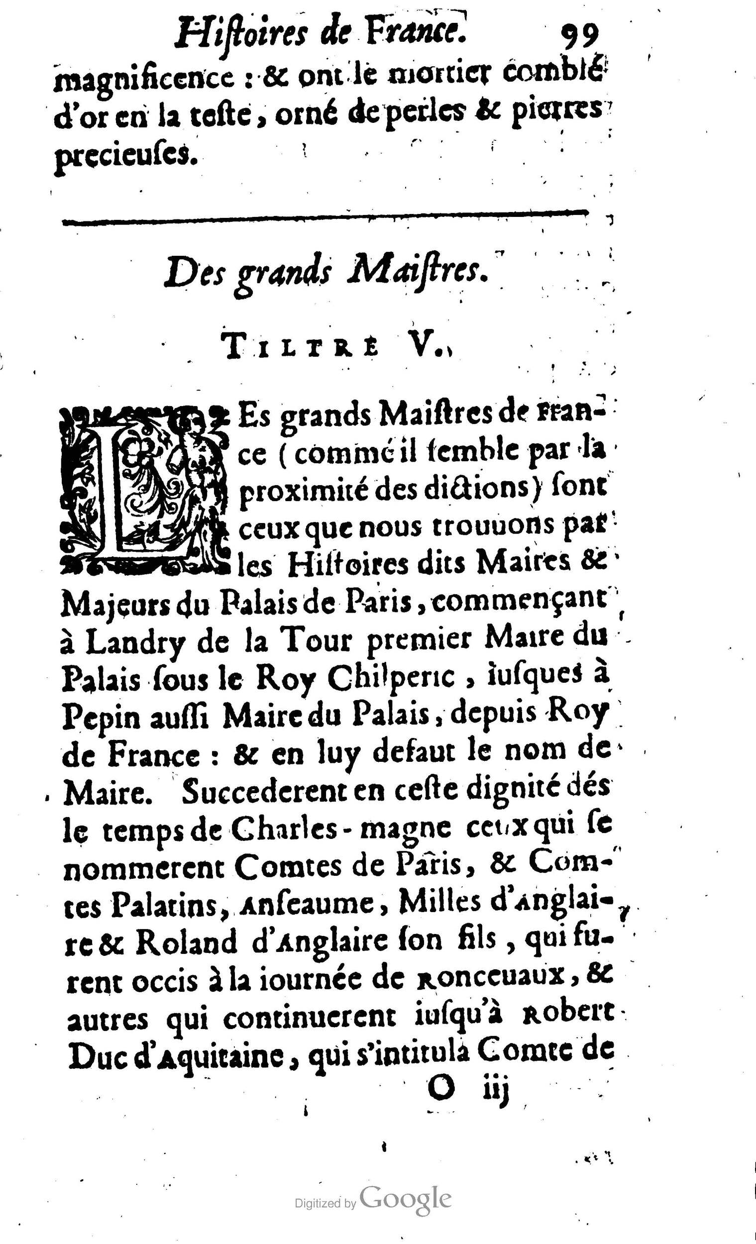 1638 - Jean Corrozet - Trésor des histoires de France - BM Lyon