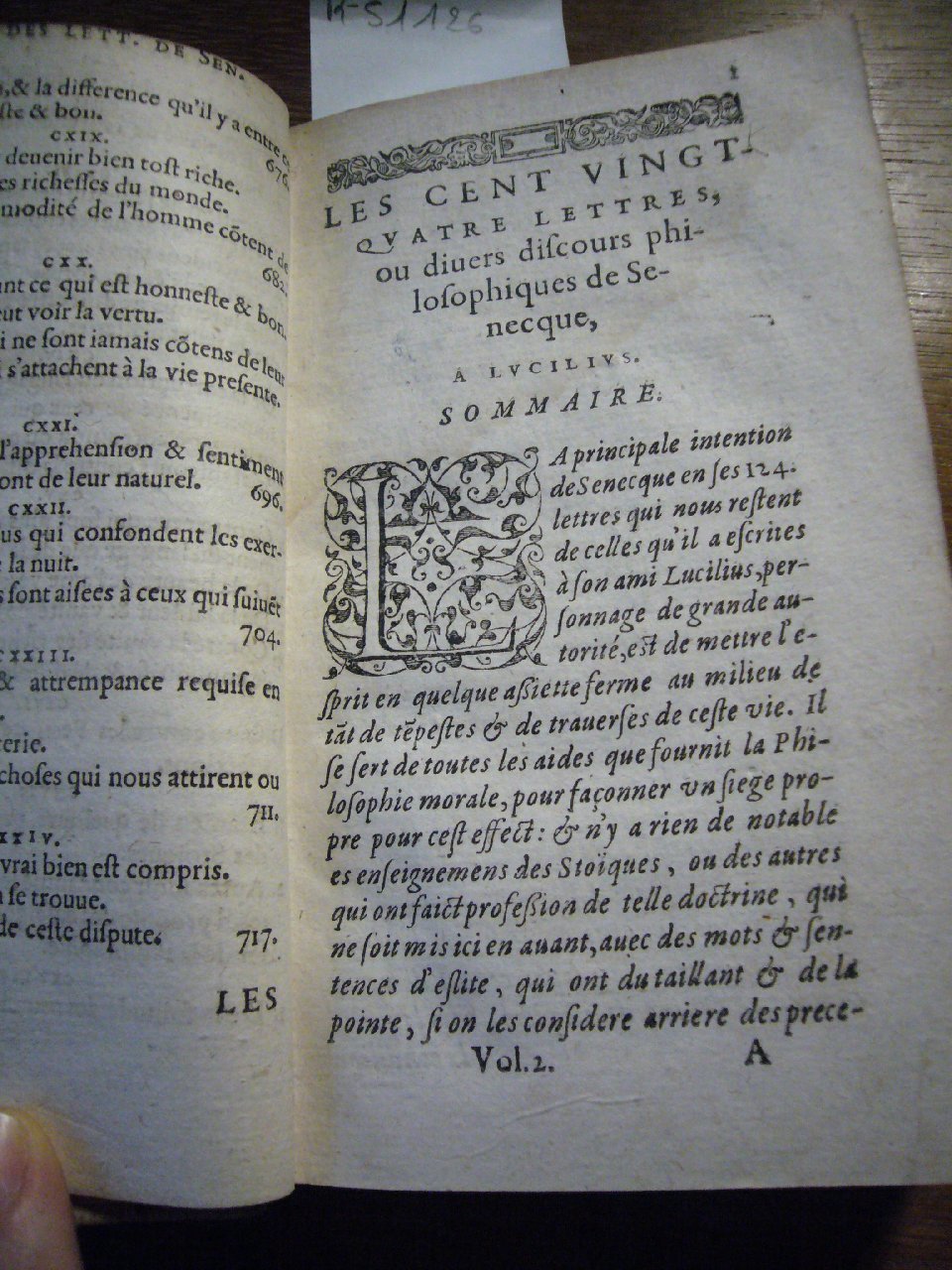 1604 - Jean Houzé - Œuvres morales et mêlées de Sénèque, Trésor de philosophie morale - T. 2 - BnF