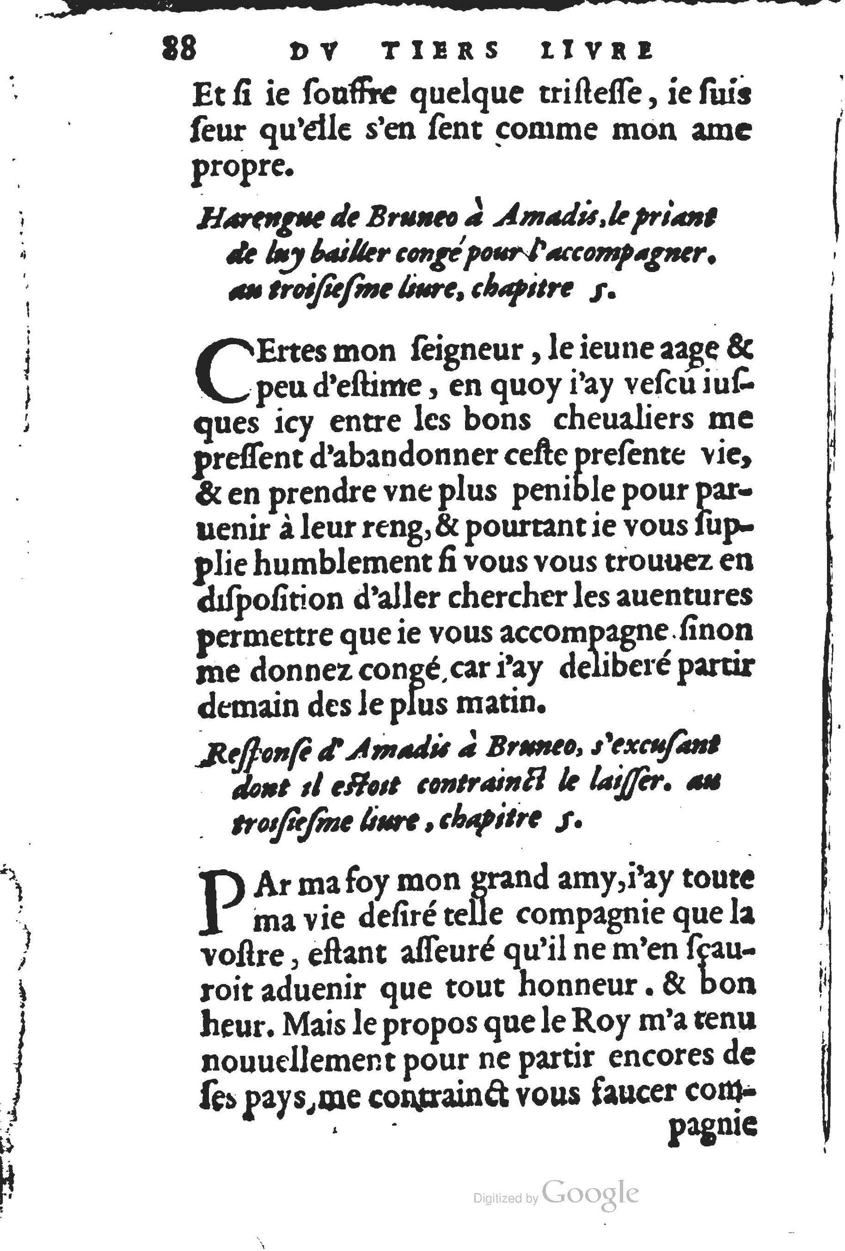 1560 - Jean d’Ogerolles et Gabriel Cotier Lyon - Trésor des Amadis - BSB Munich
