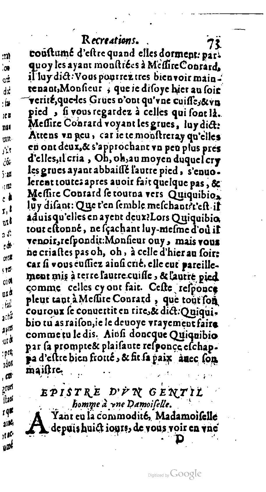 1611 - Romain de Beauvais - Trésor des récréations - BM Lyon