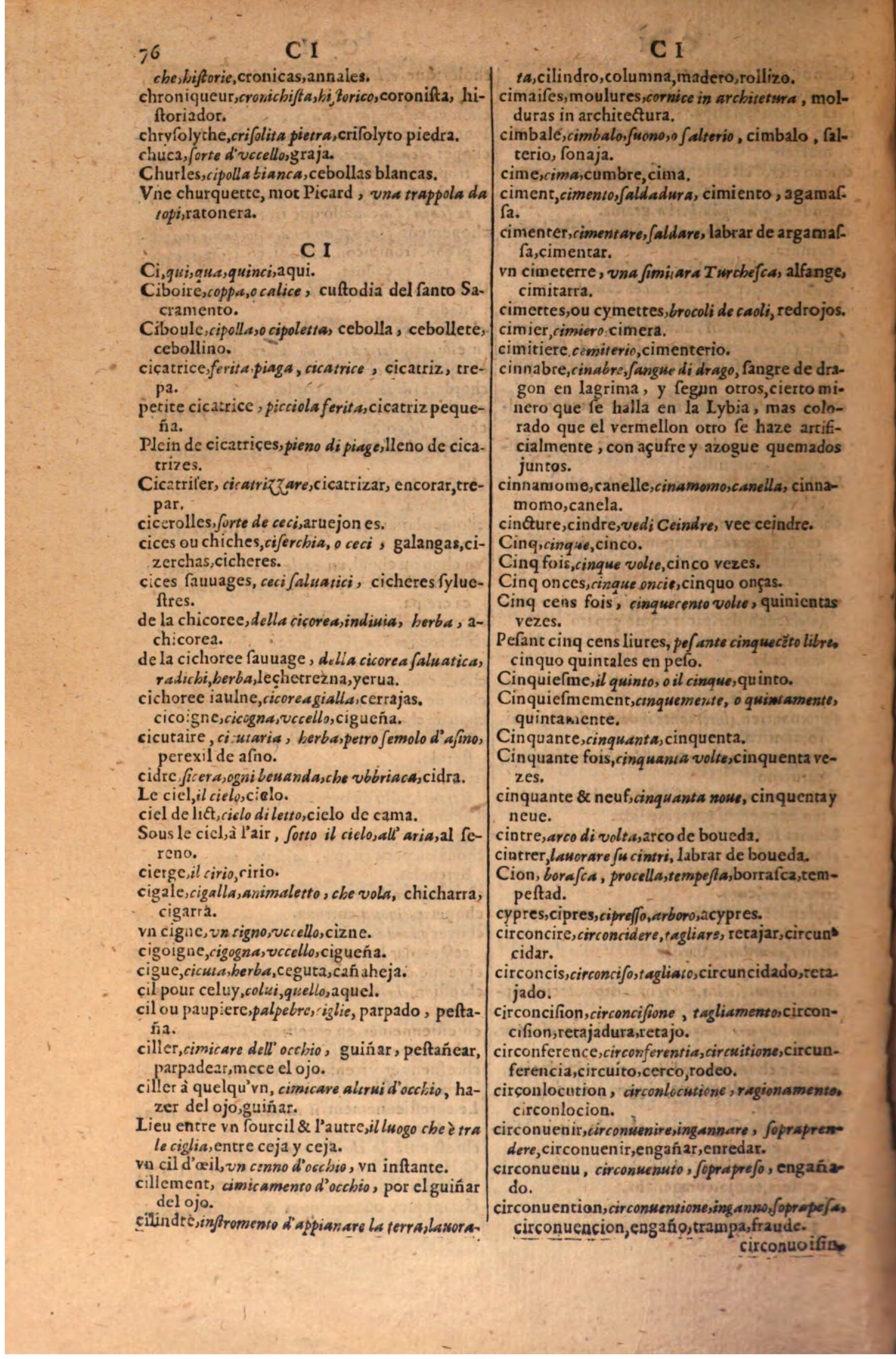 1616 - Pierre de la Rovière - Trésor des trois langues (Seconde partie) - BSB Munich