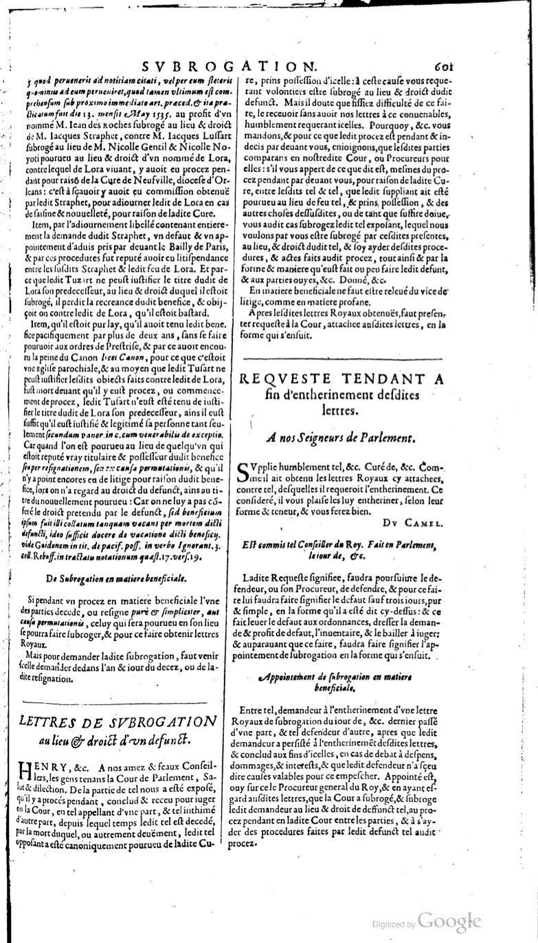 1629 - Veuve Nicolas Buon - Trésor du droit français (21754 T. 3) - BM Lyon
