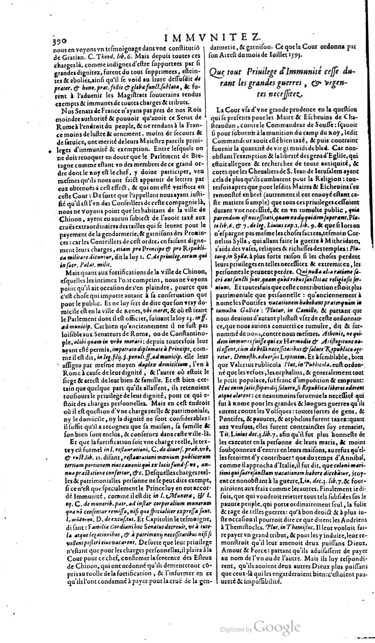 1629 - Veuve Nicolas Buon - Trésor du droit français (21754 T. 2) - BM Lyon