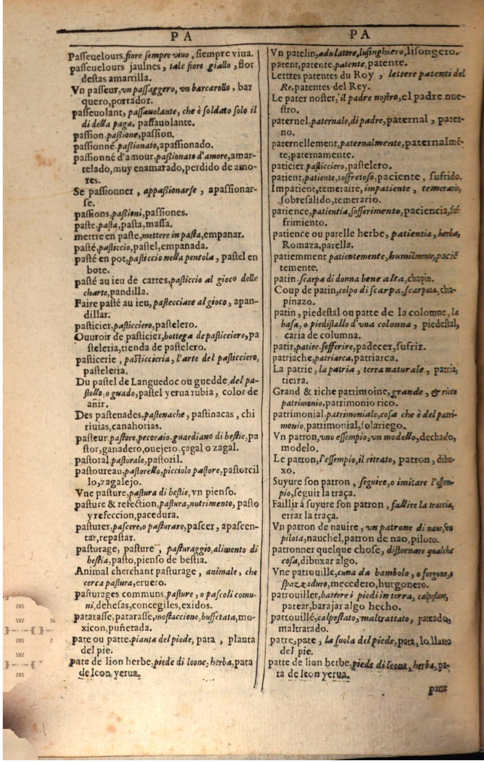 1609 - Philippe Albert et Alexandre Pernet - Trésor des trois langues française, italienne et espagnole (Seconde partie) - BSB Munich 1609 - Philippe Albert et Alexandre Pernet - Trésor des trois langues française, italienne et espagnole (Seconde partie) - BSB Munich