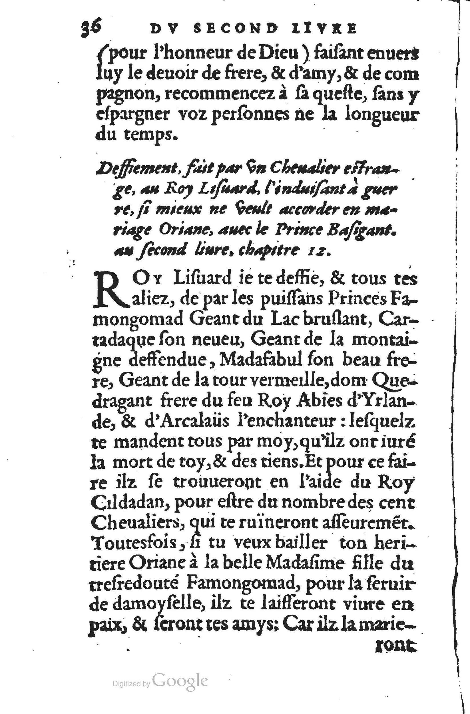 1560 - Jean d’Ogerolles et Gabriel Cotier Lyon - Trésor des Amadis - BSB Munich