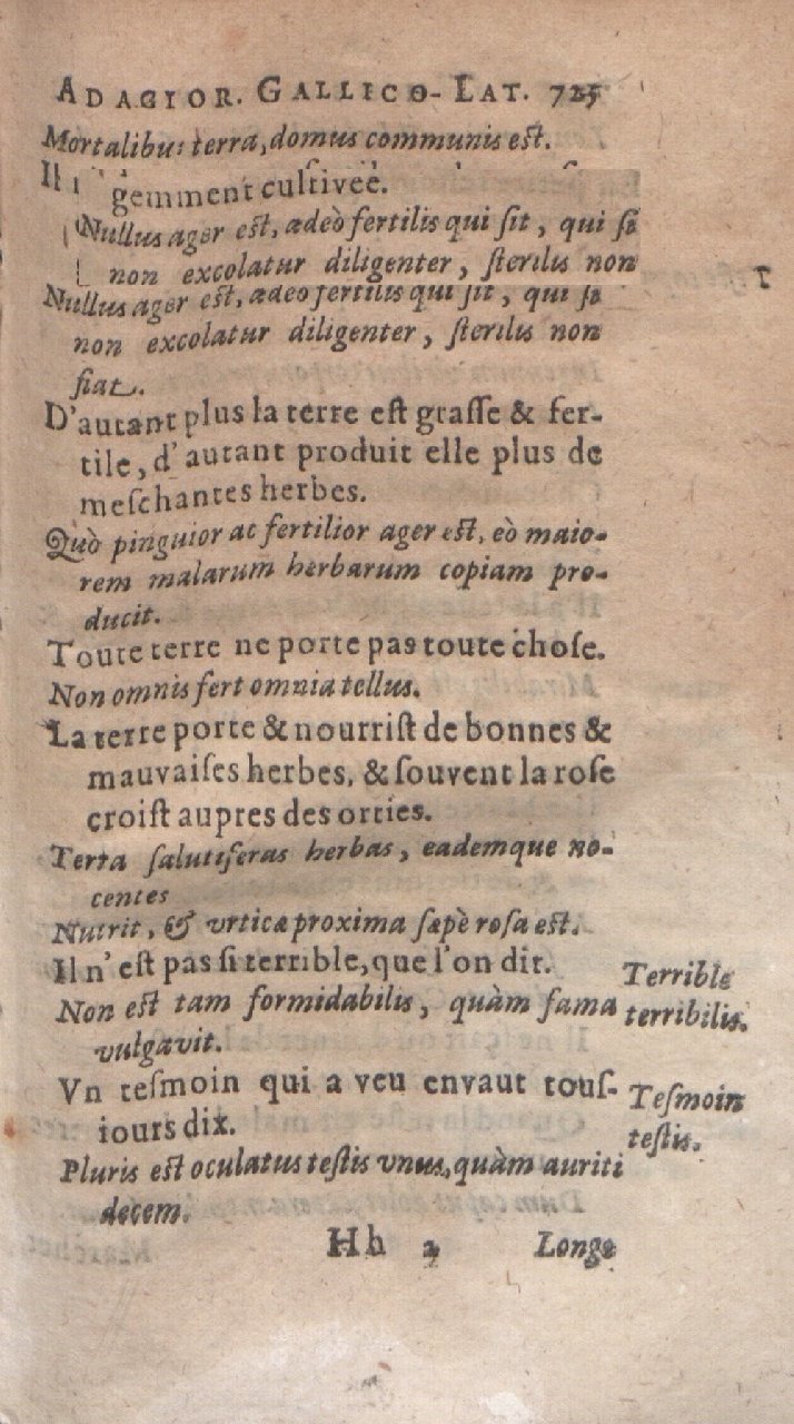 1612 - Dominicus Custos - Trésor des proverbes français  - Bibliopol-Olomuc