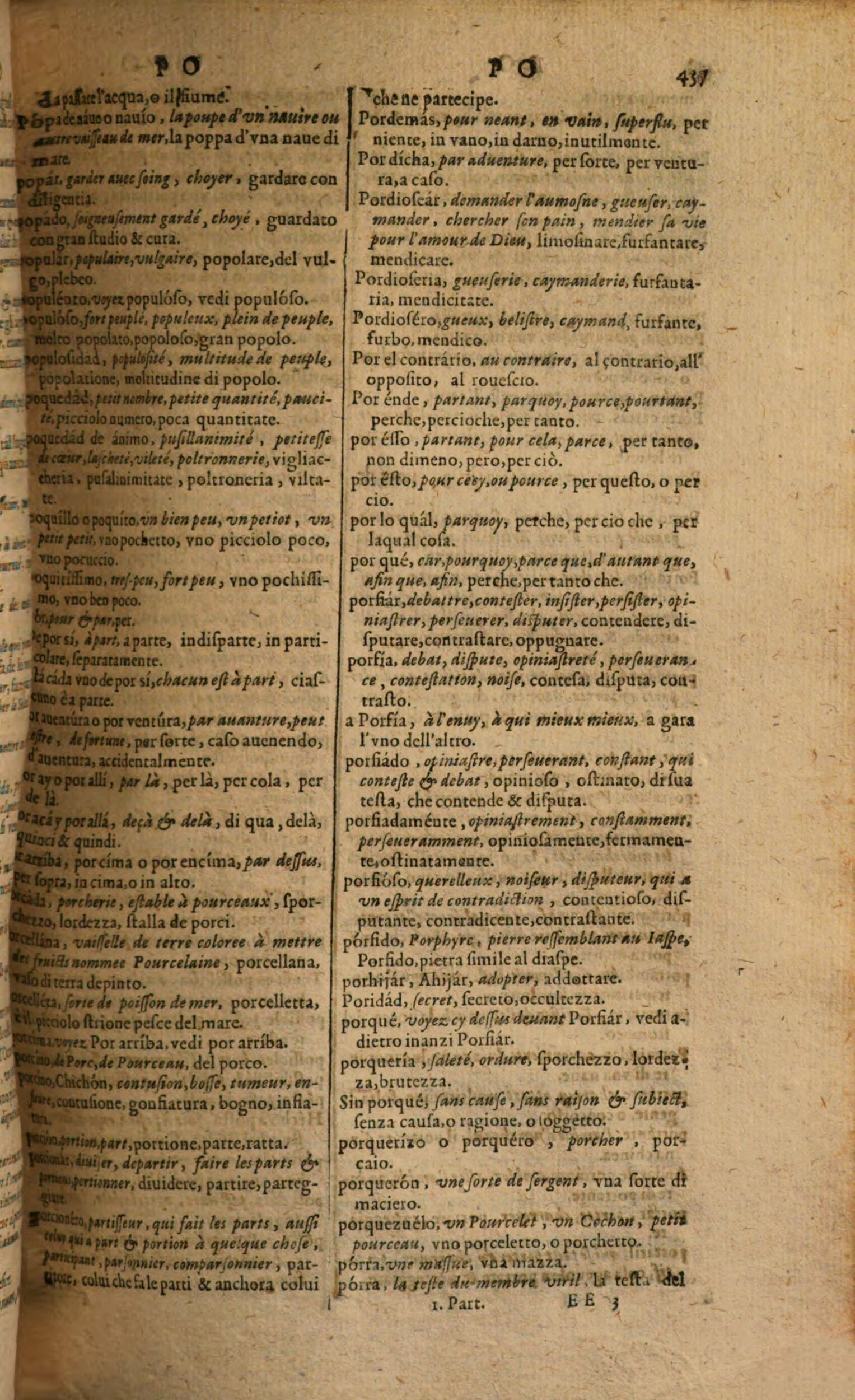 1617 - Samuel Crespin - Trésor des trois langues espagnole, française et italienne (Première partie) - Regensburg