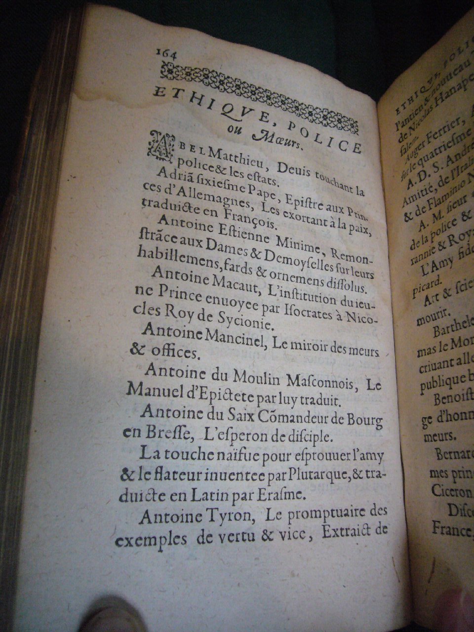 1602 - François Jacquin - Trésor des bons esprits français - BnF Arsenal