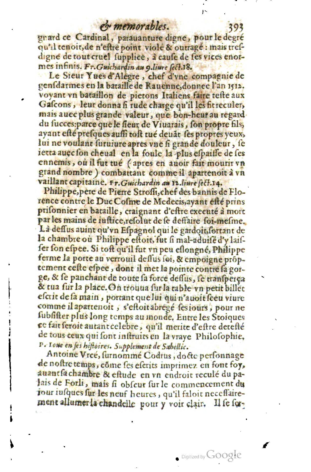 1620 - Samuel Crespin - Trésor d’histoires admirables et mémorables - BCU Lausanne
