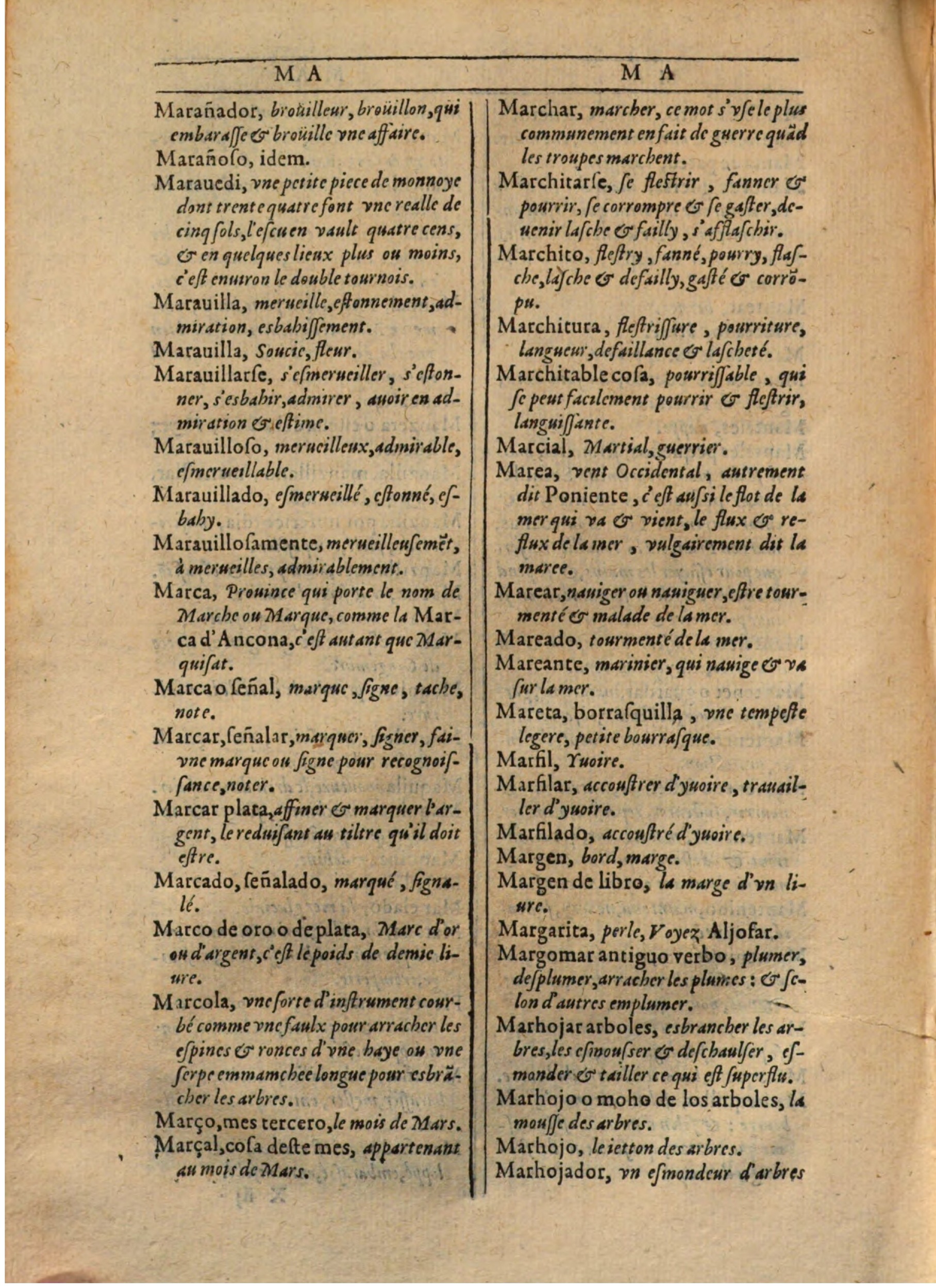 1607 - Marc Orry - Trésor des deux langues espagnole et française (Première partie) - BSB Munich 1607 - Marc Orry - Trésor des deux langues espagnole et française (Première partie) - BSB Munich