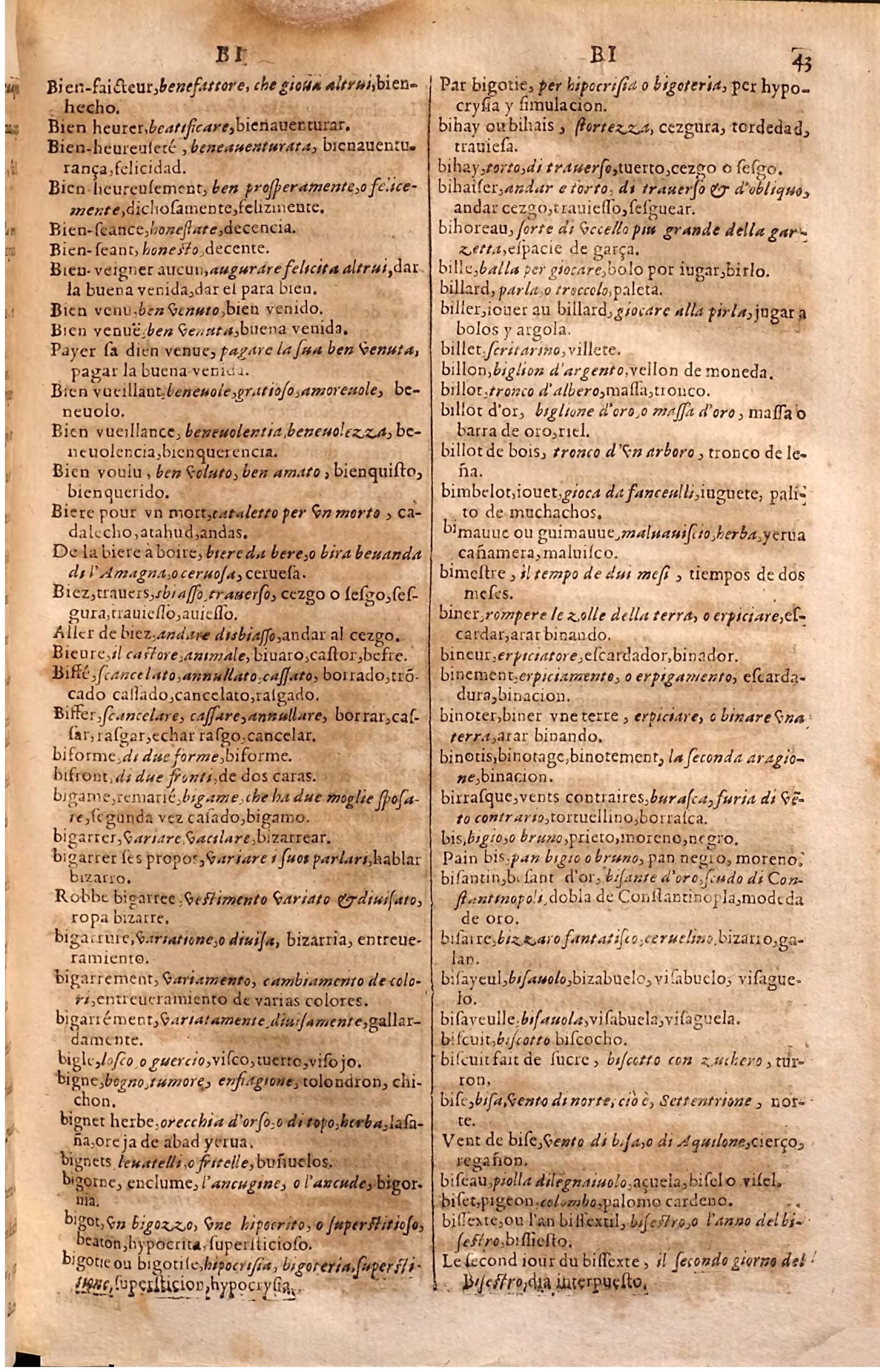 1627 - Jacques Crespin - Trésor des trois langues (Seconde partie) - Regensburg