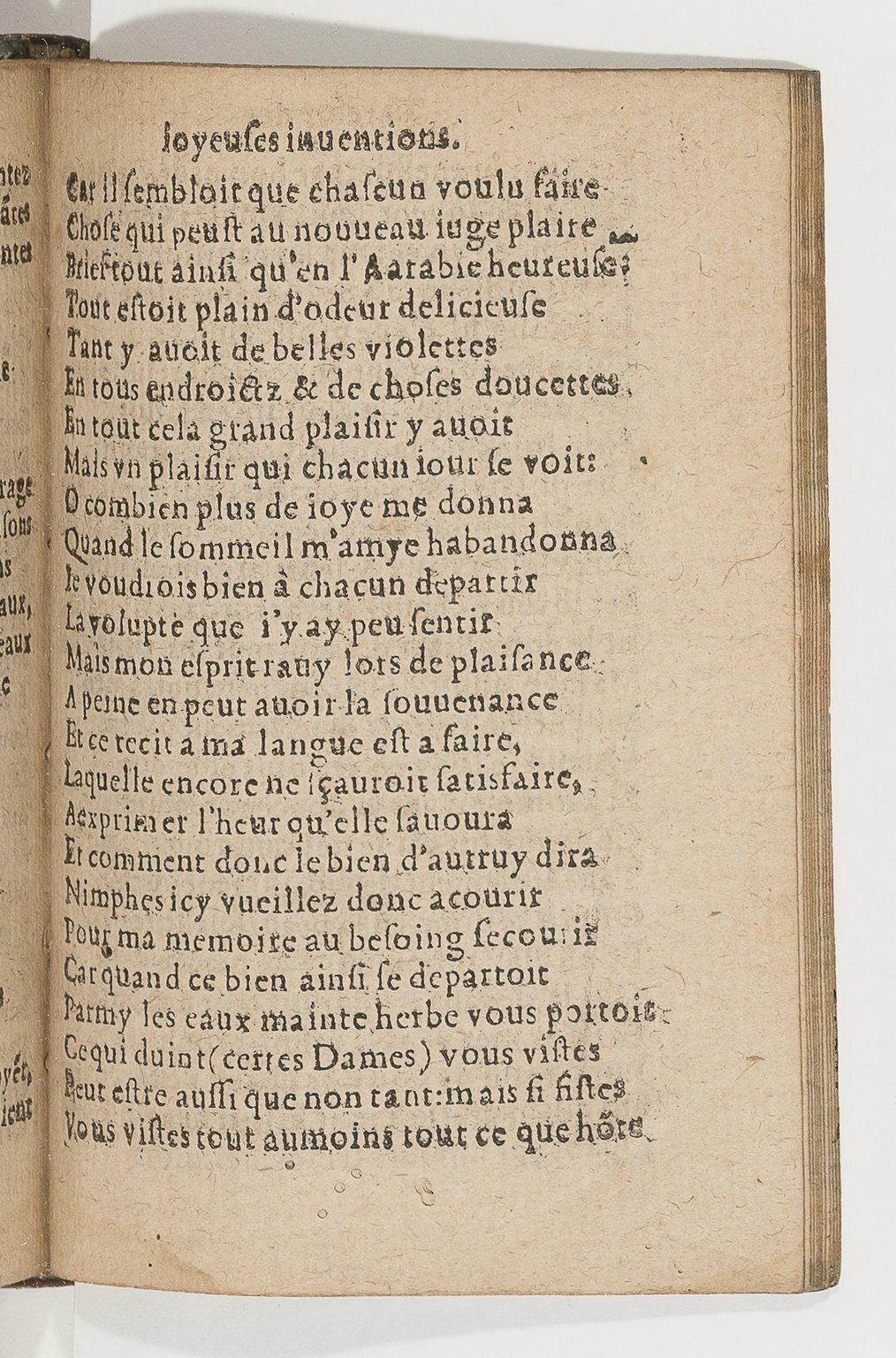 1568c. - Veuve Jean Bonfons - Trésor des joyeuses inventions du parangon de poésies - BnF Arsenal