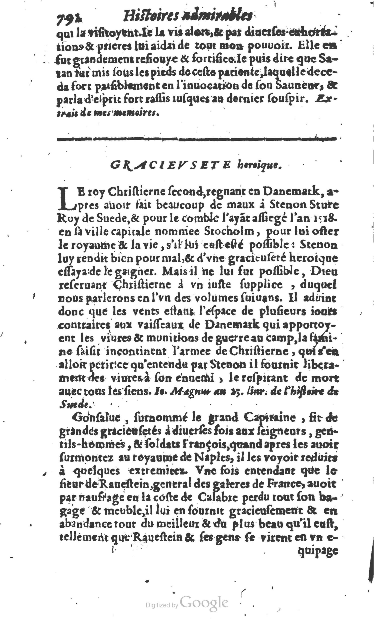 1610 - Paul Marceau - Trésor d’histoires admirables et mémorables - Princeton