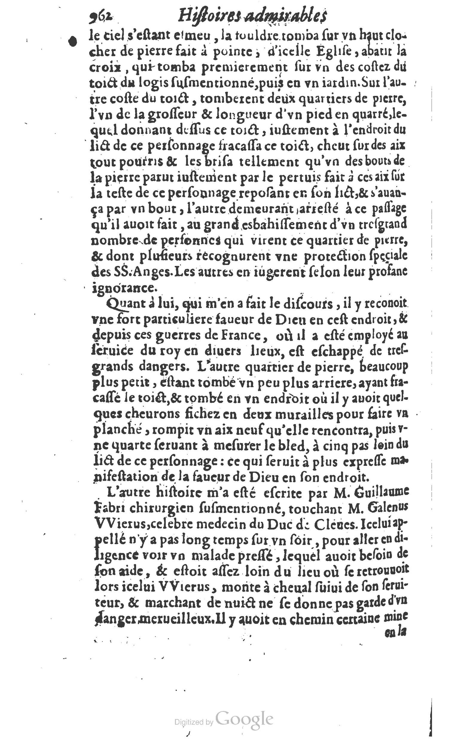 1610 - Paul Marceau - Trésor d’histoires admirables et mémorables - Princeton