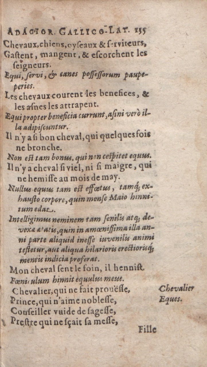 1612 - Dominicus Custos - Trésor des proverbes français  - Bibliopol-Olomuc