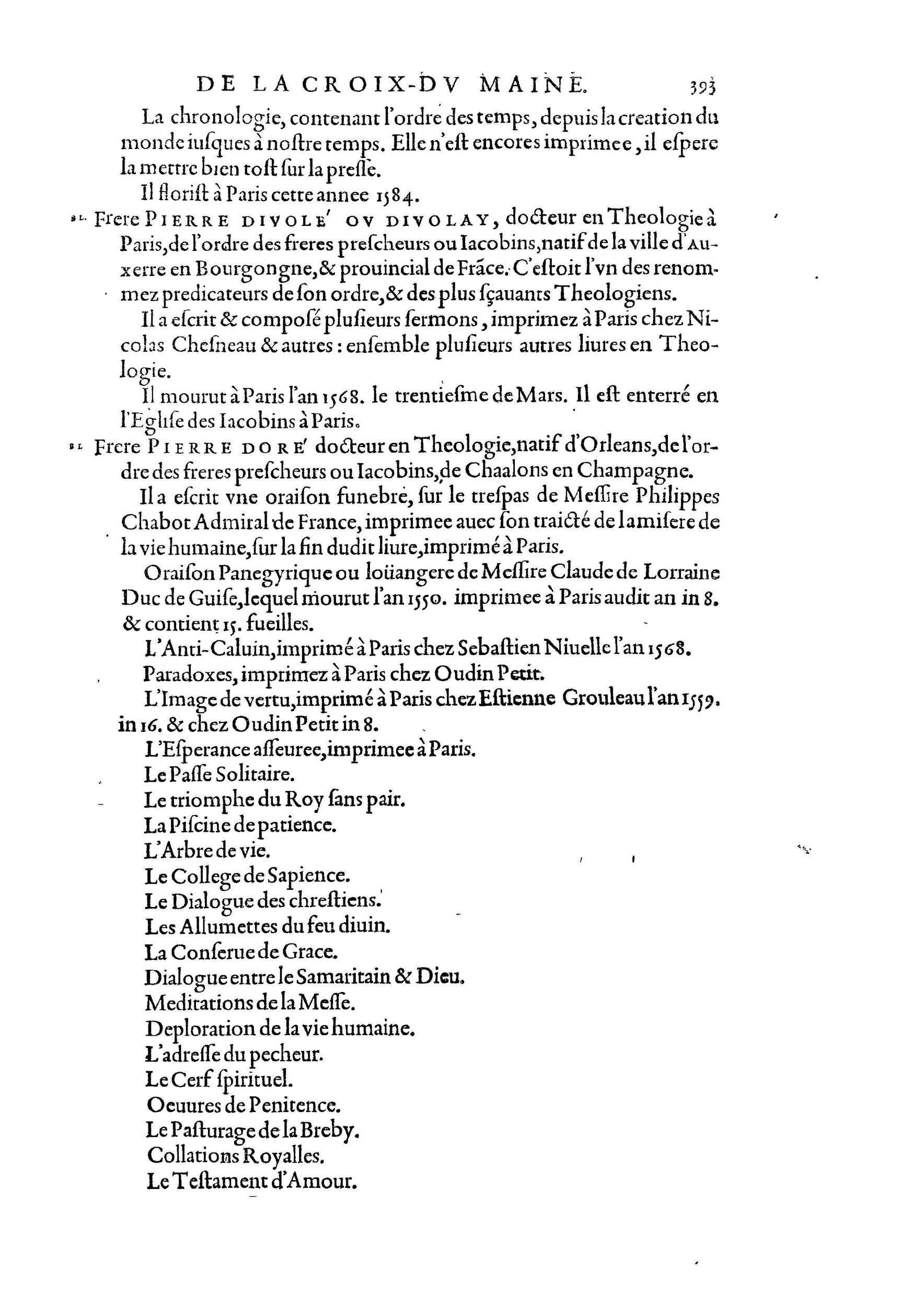 1584 - Abel L&#039;Angelier - Bibliothèques françaises - BnF