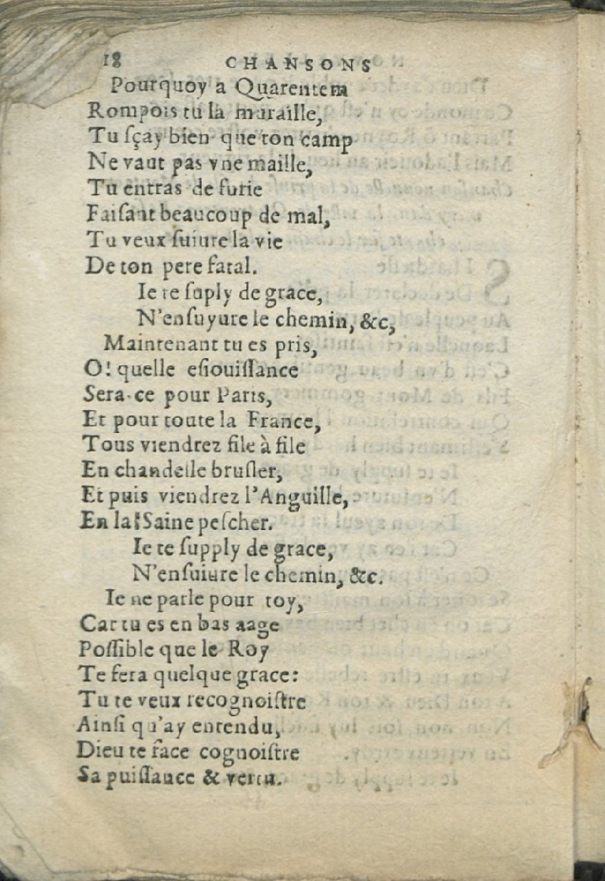 1575 - Pierre Brenouzet - Trésor de tous les recueils de chansons, tant amoureuses, rustiques, que musicales - Det KLG Copenhague