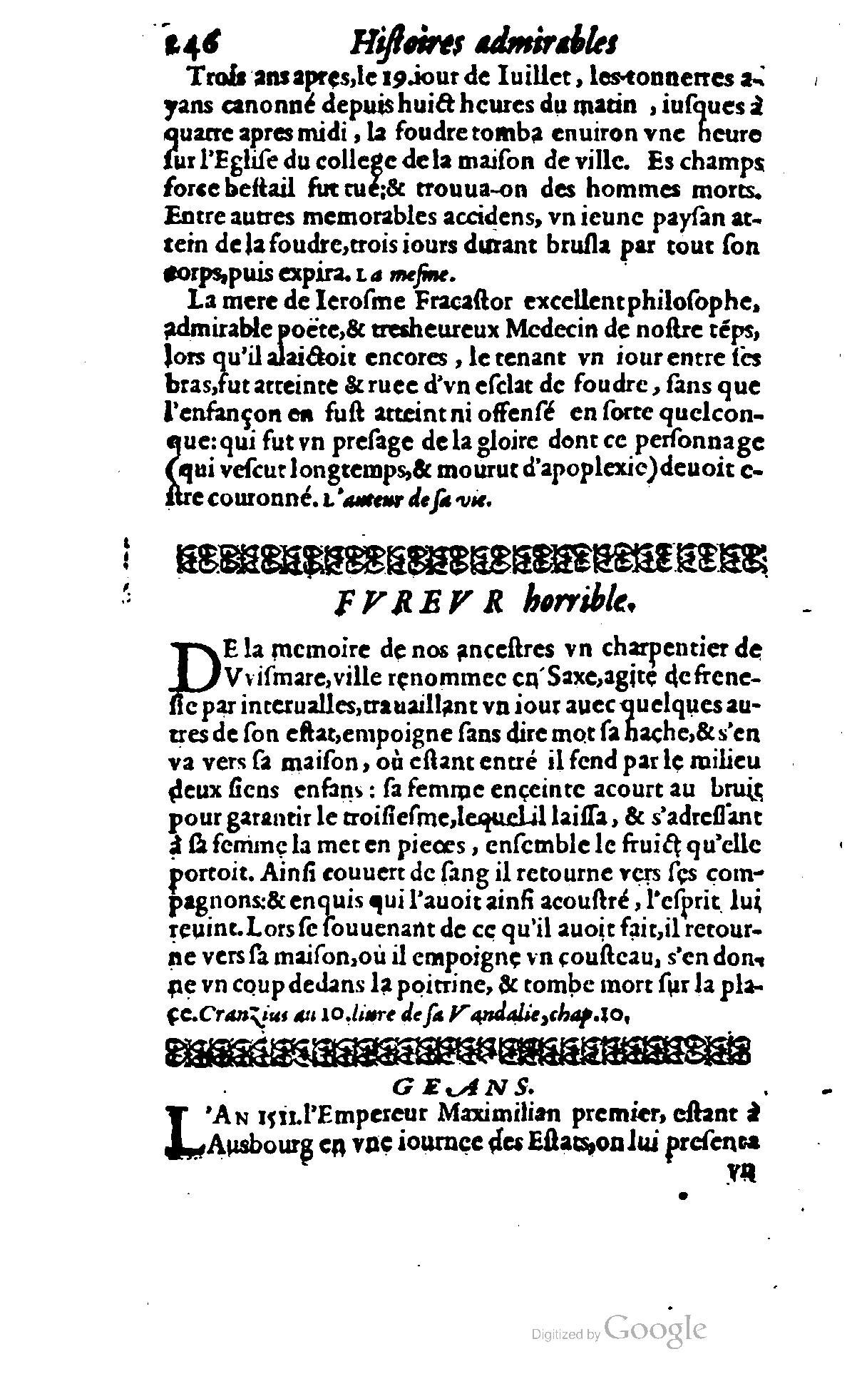 1620 - Samuel Crespin - Trésor d’histoires admirables et mémorables - BCU Lausanne