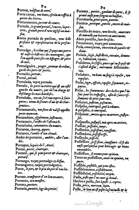 1621 - Adrian Tiffaine - Trésor des deux langues espagnole et française - BM Lyon