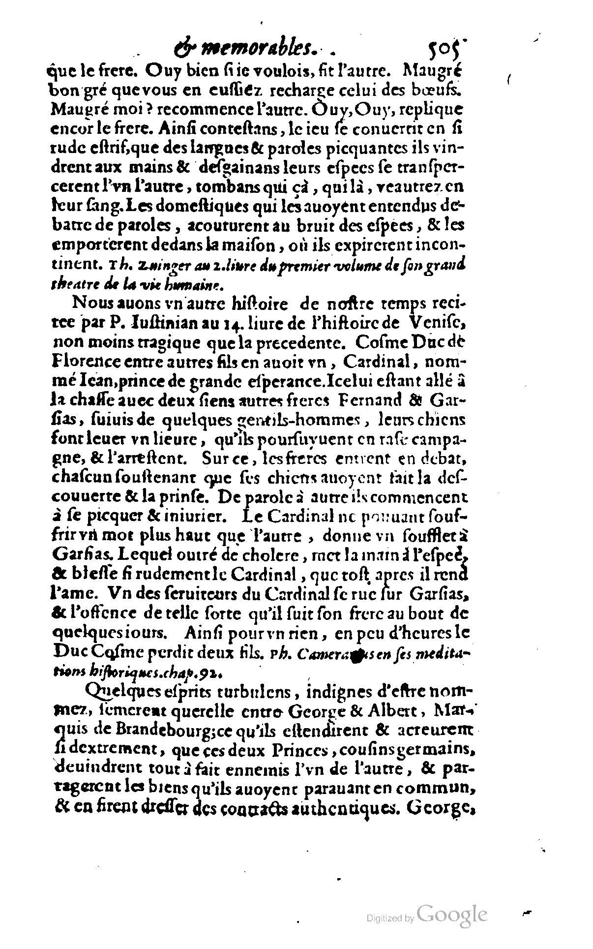 1620 - Samuel Crespin - Trésor d’histoires admirables et mémorables - BCU Lausanne
