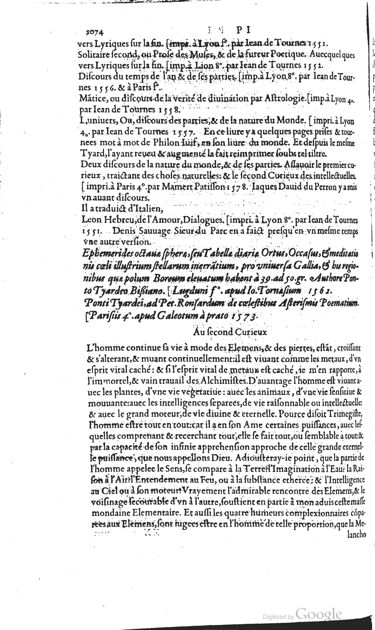 1585 - Barthélemy Honorat - Bibliothèques françaises - BSB Munich