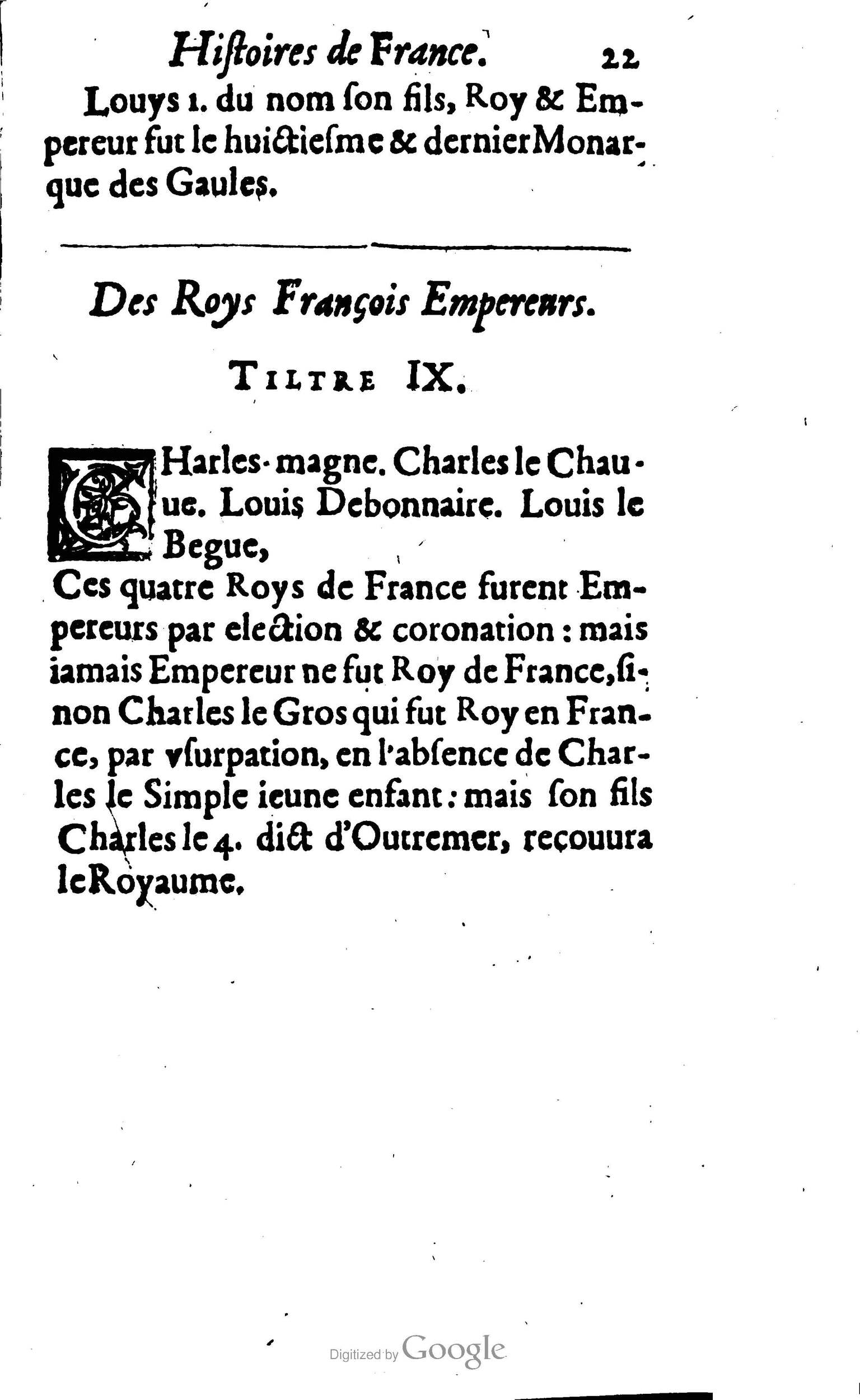1638 - Jean Corrozet - Trésor des histoires de France - BM Lyon