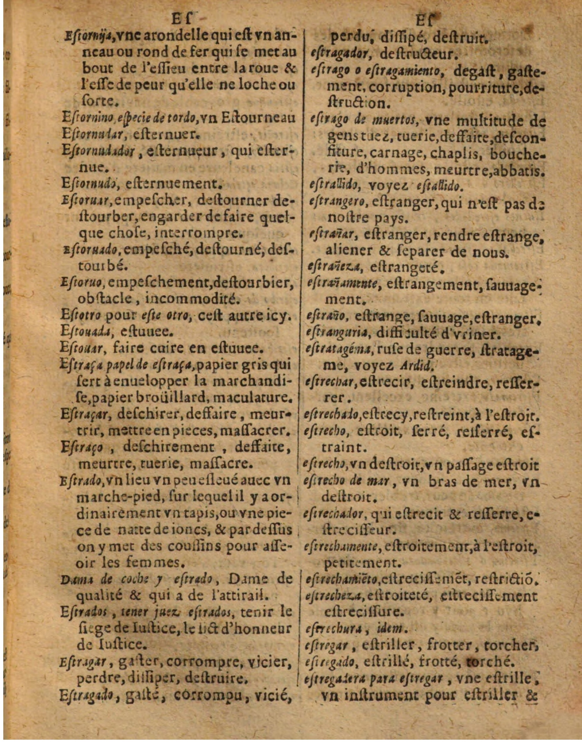 1625 - Hubert Antoine - Trésor des deux langues espagnole et française - Augsbourg