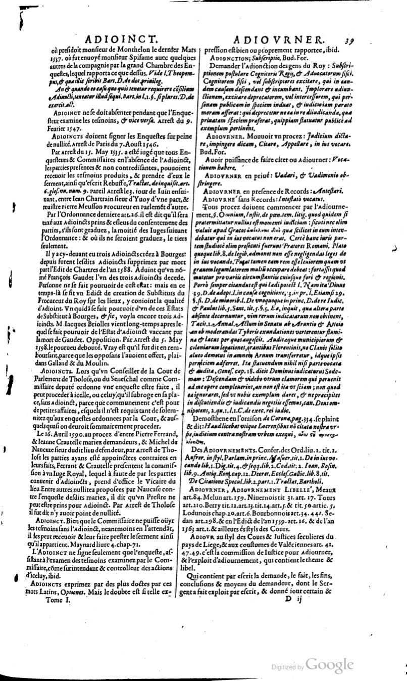 1629 - Veuve Nicolas Buon - Trésor du droit français (29620 T. 1) - BM Lyon