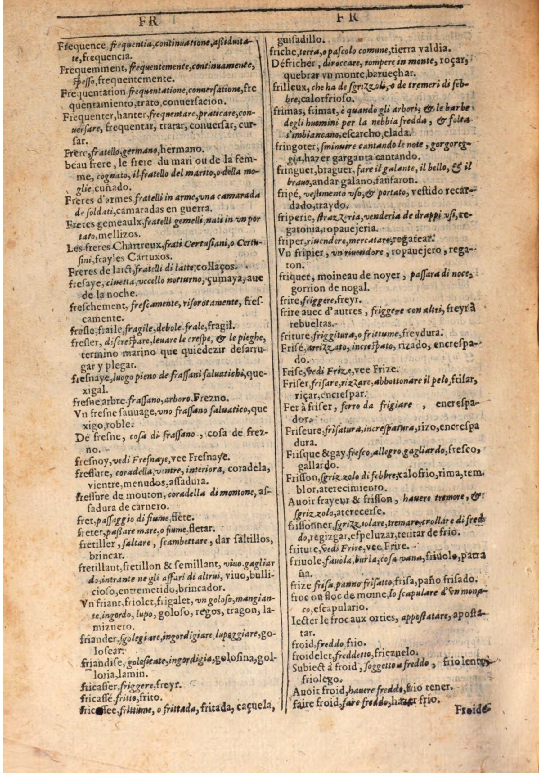 1609 - Philippe Albert et Alexandre Pernet - Trésor des trois langues française, italienne et espagnole (Seconde partie) - BSB Munich