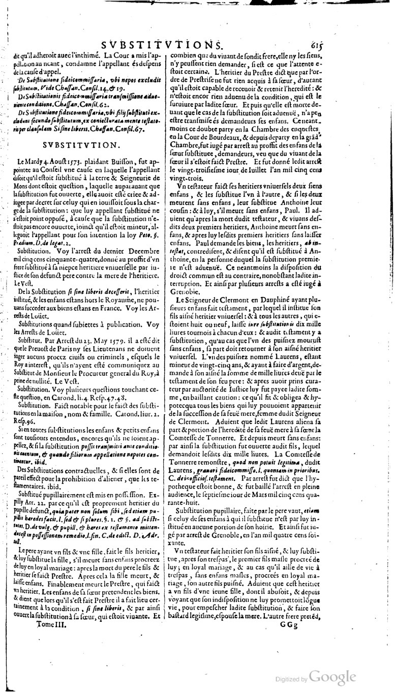 1629 - Veuve Nicolas Buon - Trésor du droit français (21754 T. 3) - BM Lyon