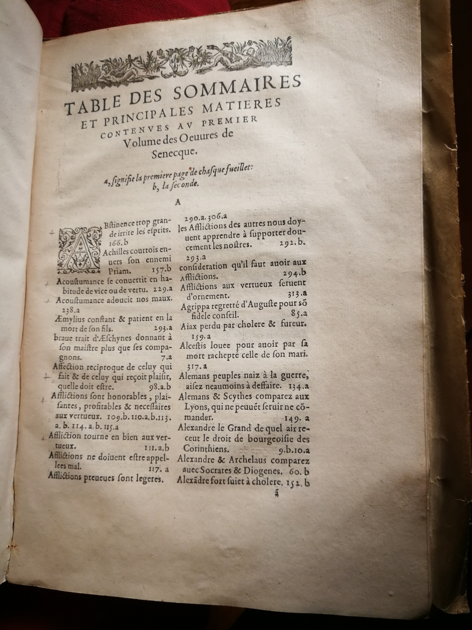 1595 - Jean Houzé - Œuvres morales et mêlées de Sénèque, Trésor de philosophie morale - T. 1 - BnF 1595 - Jean Houzé - Œuvres morales et mêlées de Sénèque, Trésor de philosophie morale - T. 1 - BnF
