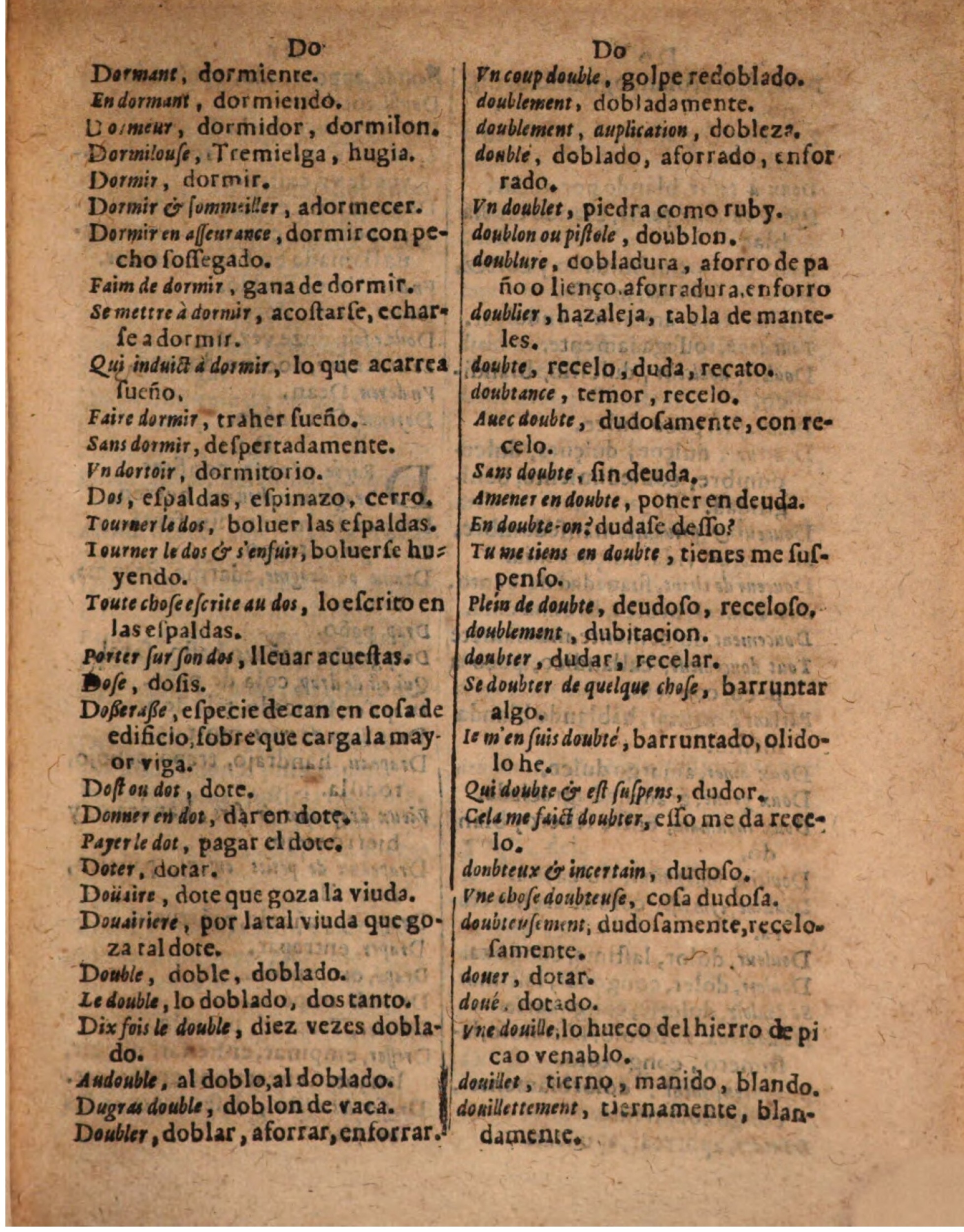 1624 - Hubert Antoine - Trésor des deux langues espagnole et française (Seconde partie) - BSB Munich