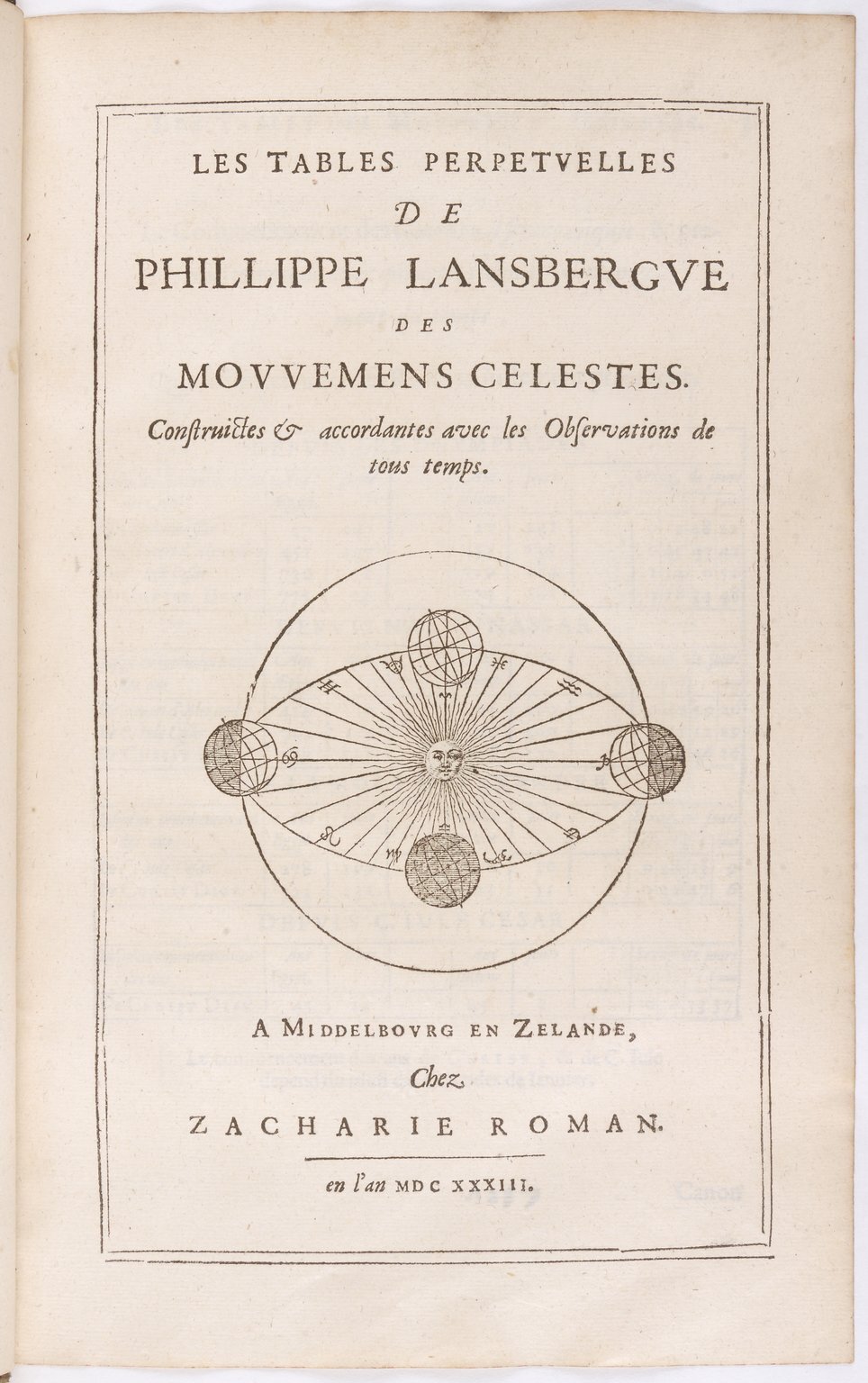 1634 - Zacharie Roman - Les Tables perpétuelles - BnF Arsenal