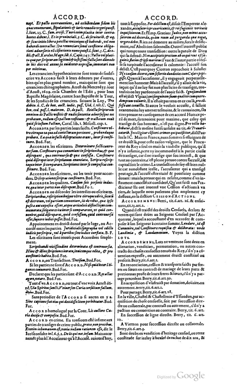 1629 - Veuve Nicolas Buon - Trésor du droit français (29620 T. 1) - BM Lyon